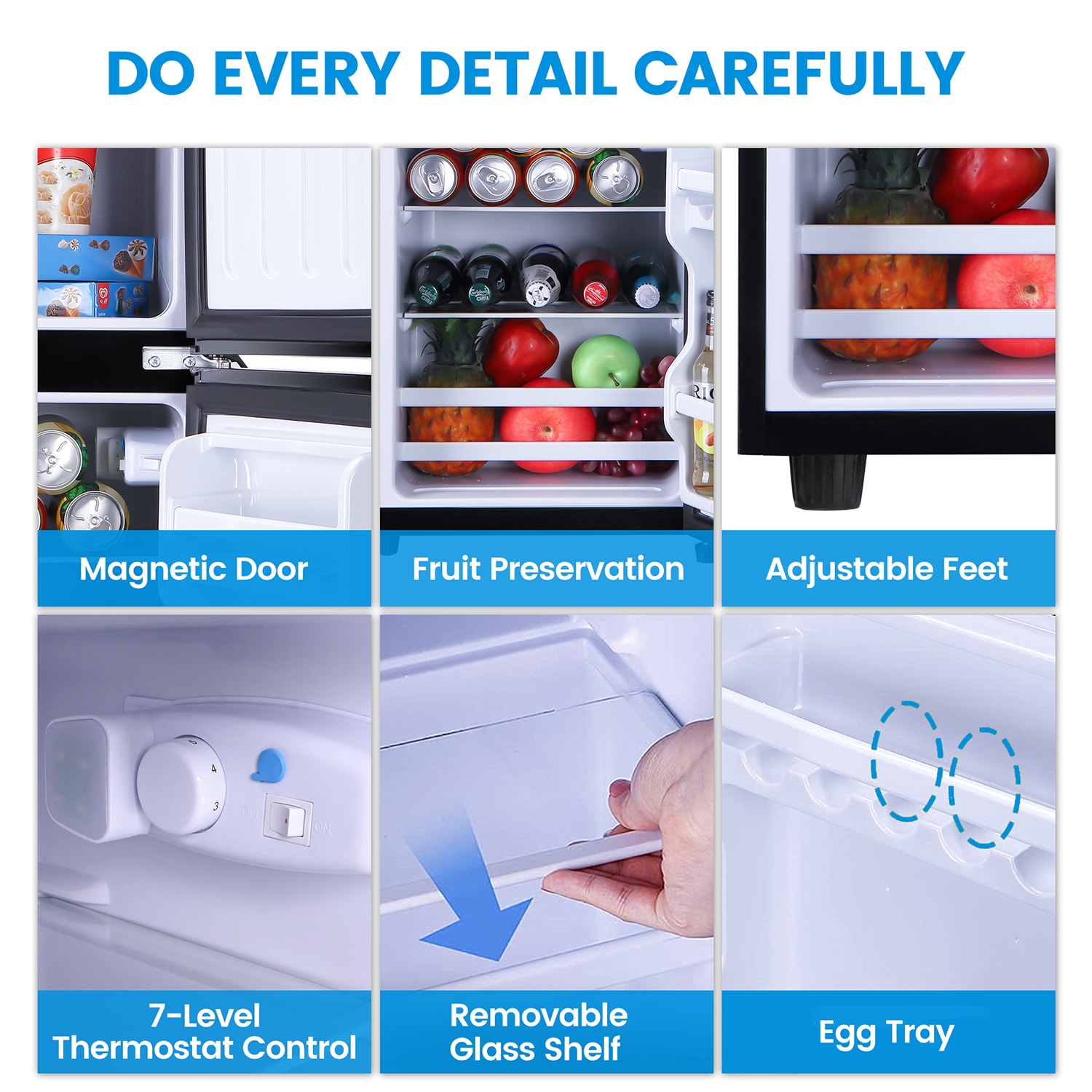 Refrigerador Mini de 3.5 Pies Cúbicos con Congelador (Plata) Eficiencia Energética STAR