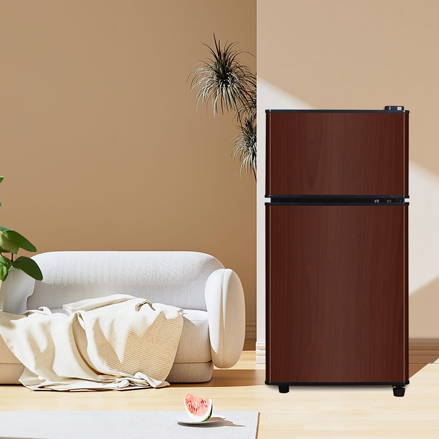 Refrigerador mini de 3.5 pies cúbicos con congelador (grano de madera) Jeremy Cass ENERGY STAR
