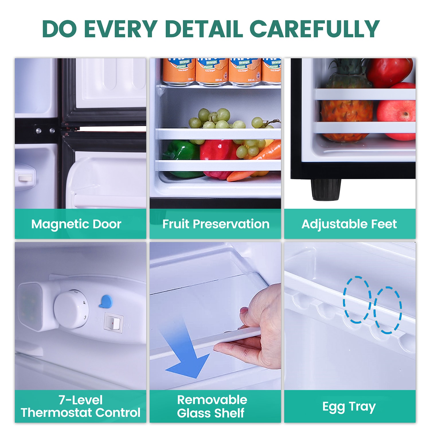 Refrigerador mini de 3.5 pies cúbicos con congelador (grano de madera) Jeremy Cass ENERGY STAR