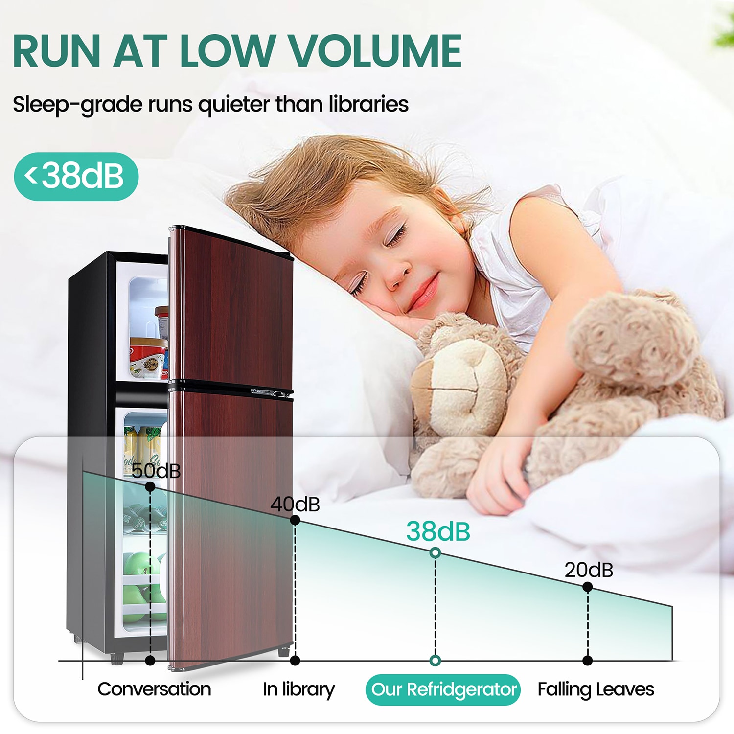 Refrigerador mini de 3.5 pies cúbicos con congelador (grano de madera) Jeremy Cass ENERGY STAR