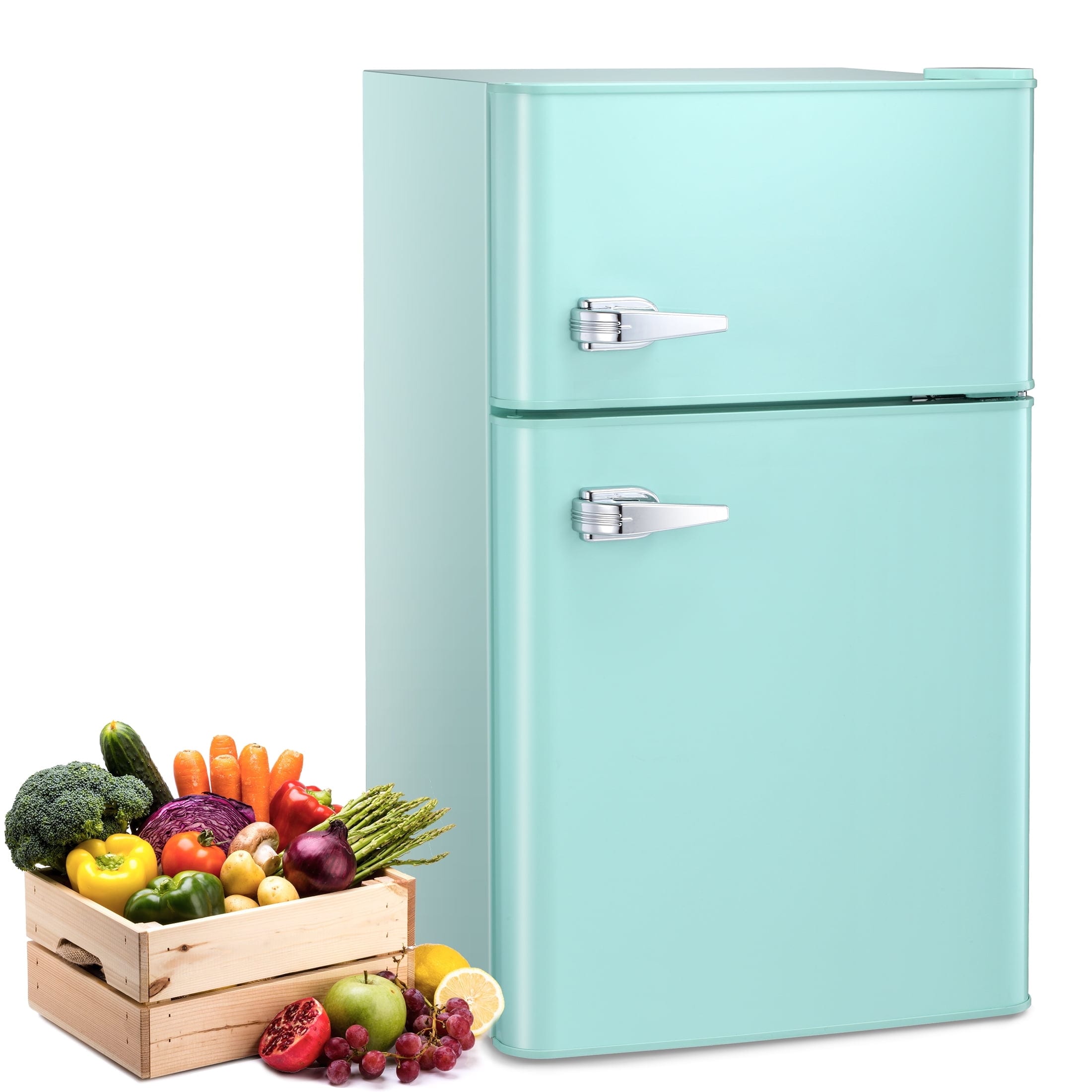Refrigerador Mini de 3.2 pies cúbicos con Congelador (Verde)