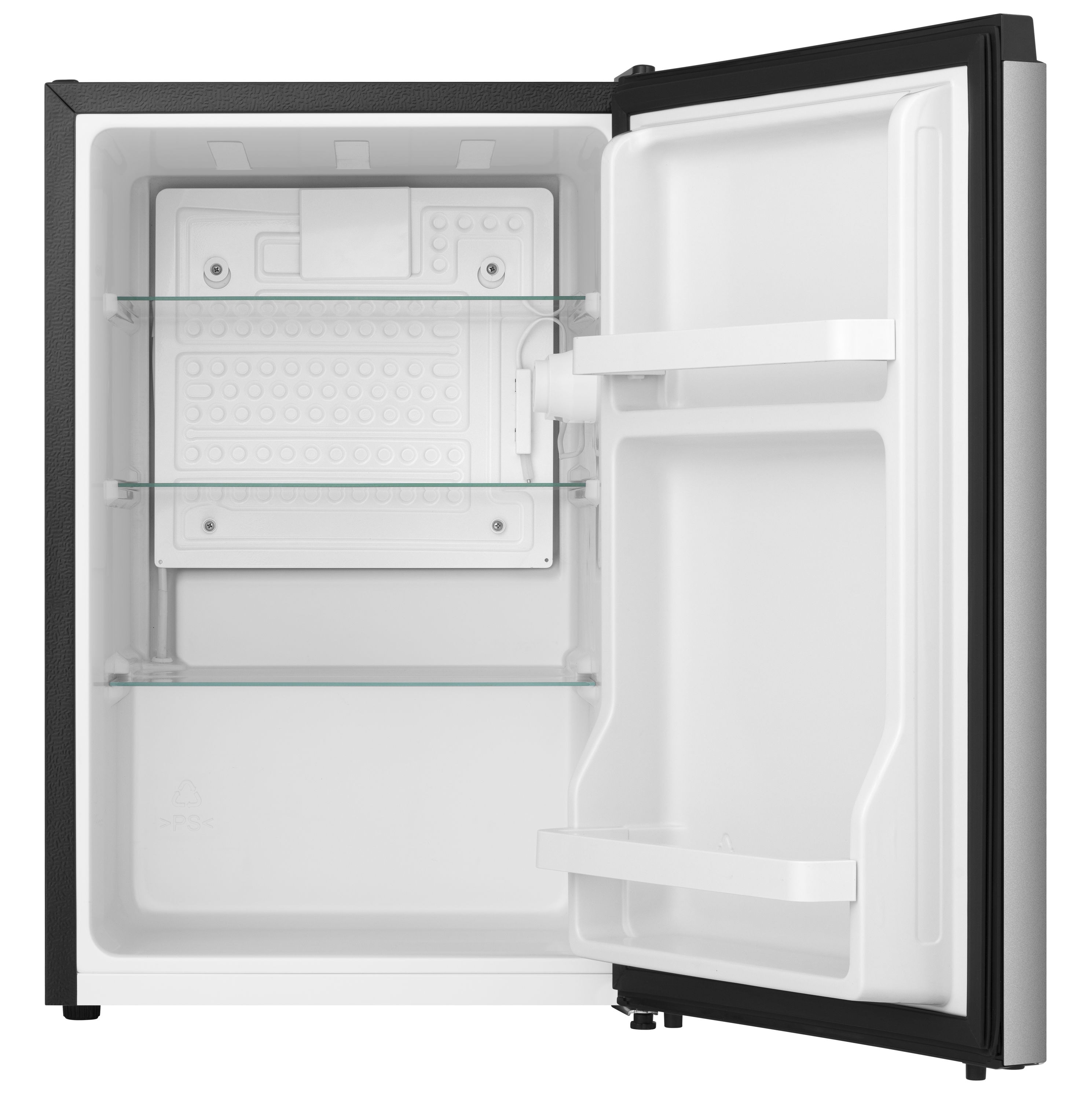 Refrigerador Mini Hisense de 2.5 pies cúbicos (Plata) con certificación ENERGY STAR LMS026M6RVE