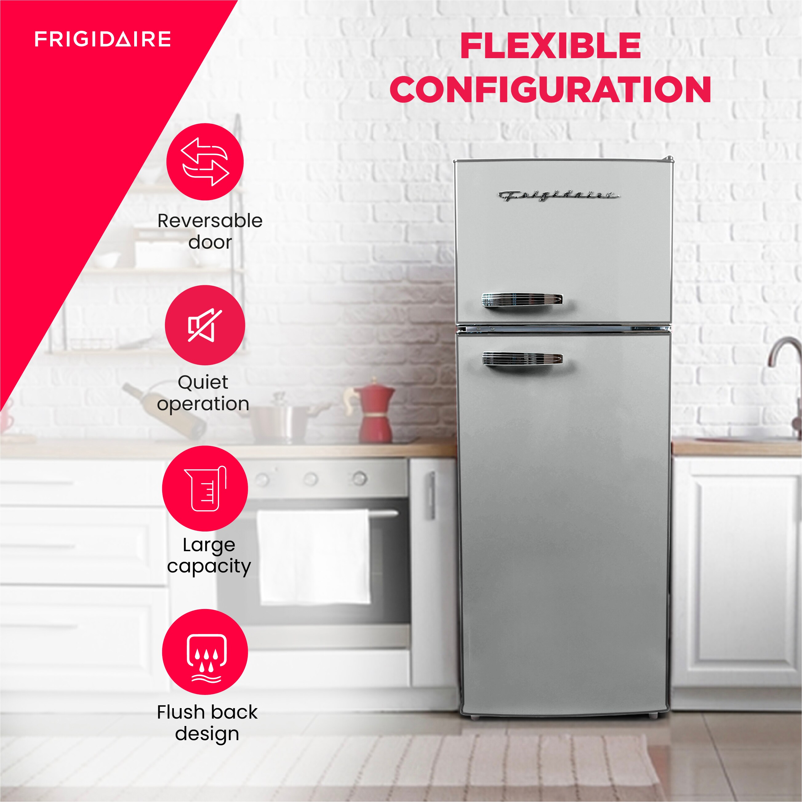 Refrigerador Mini de 7.5 pies cúbicos con Congelador (Acero inoxidable) EFR753-PLATINUM