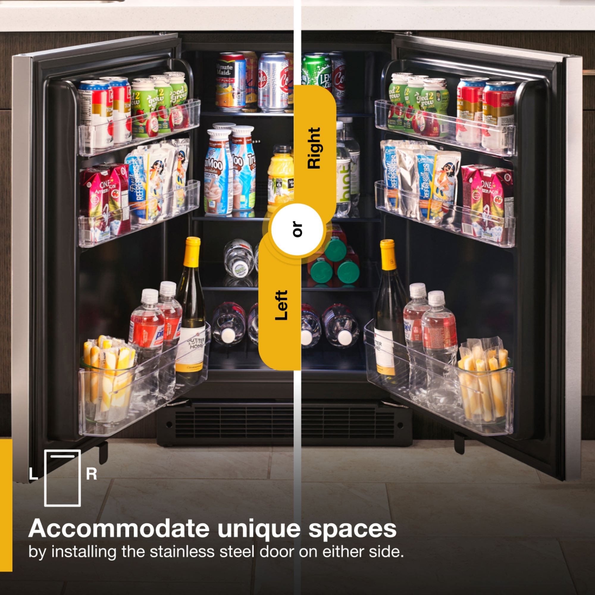 Refrigerador Empotrado de Acero Inoxidable de 5.1 pies cúbicos Whirlpool con certificación ENERGY STAR WUR35X24HZ