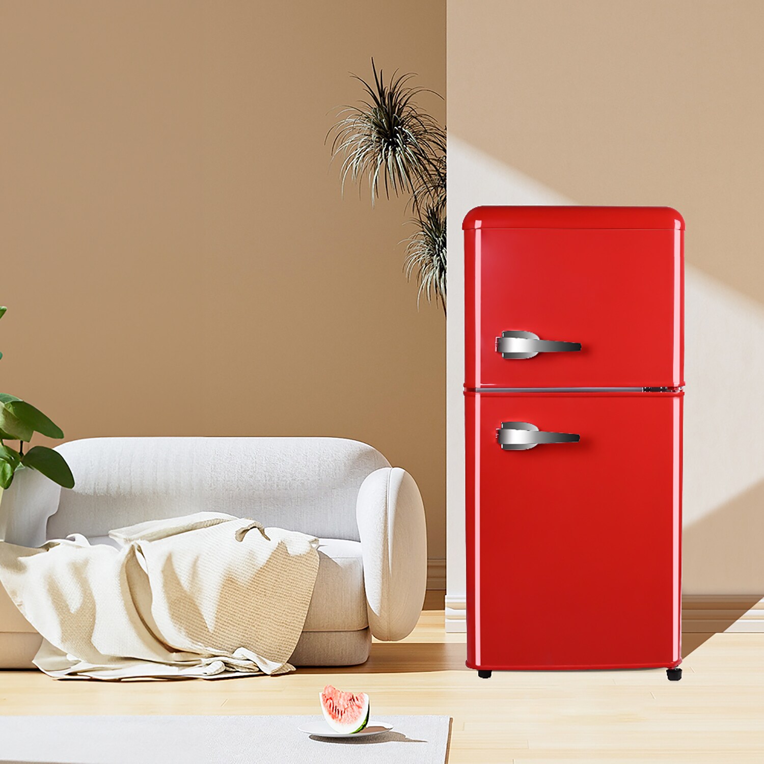 Refrigerador Mini de 3.5 pies cúbicos con congelador (Rojo) certificado ENERGY STAR de Jeremy Cass.