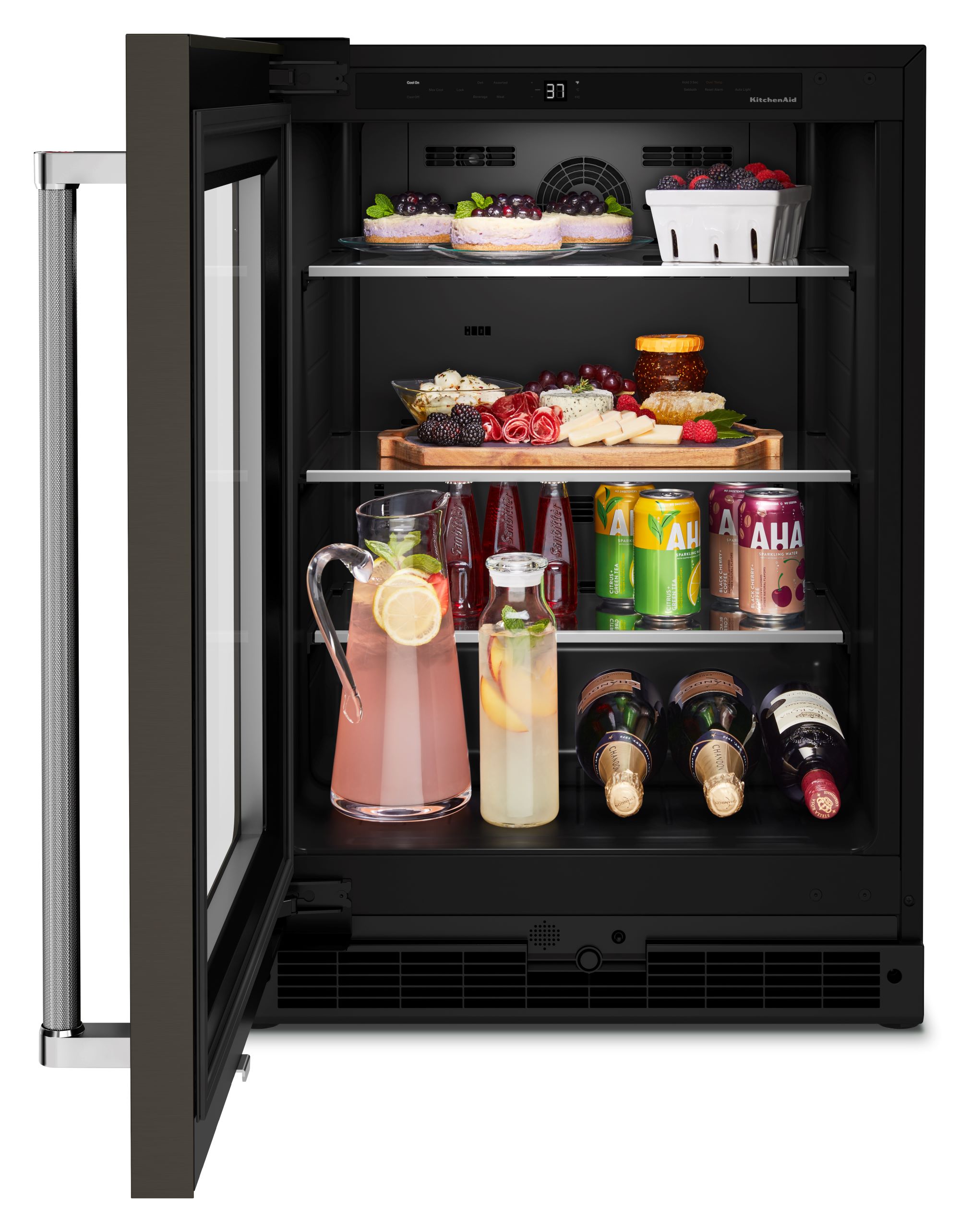 Refrigerador empotrado de acero inoxidable de 5.2 pies cúbicos de KitchenAid