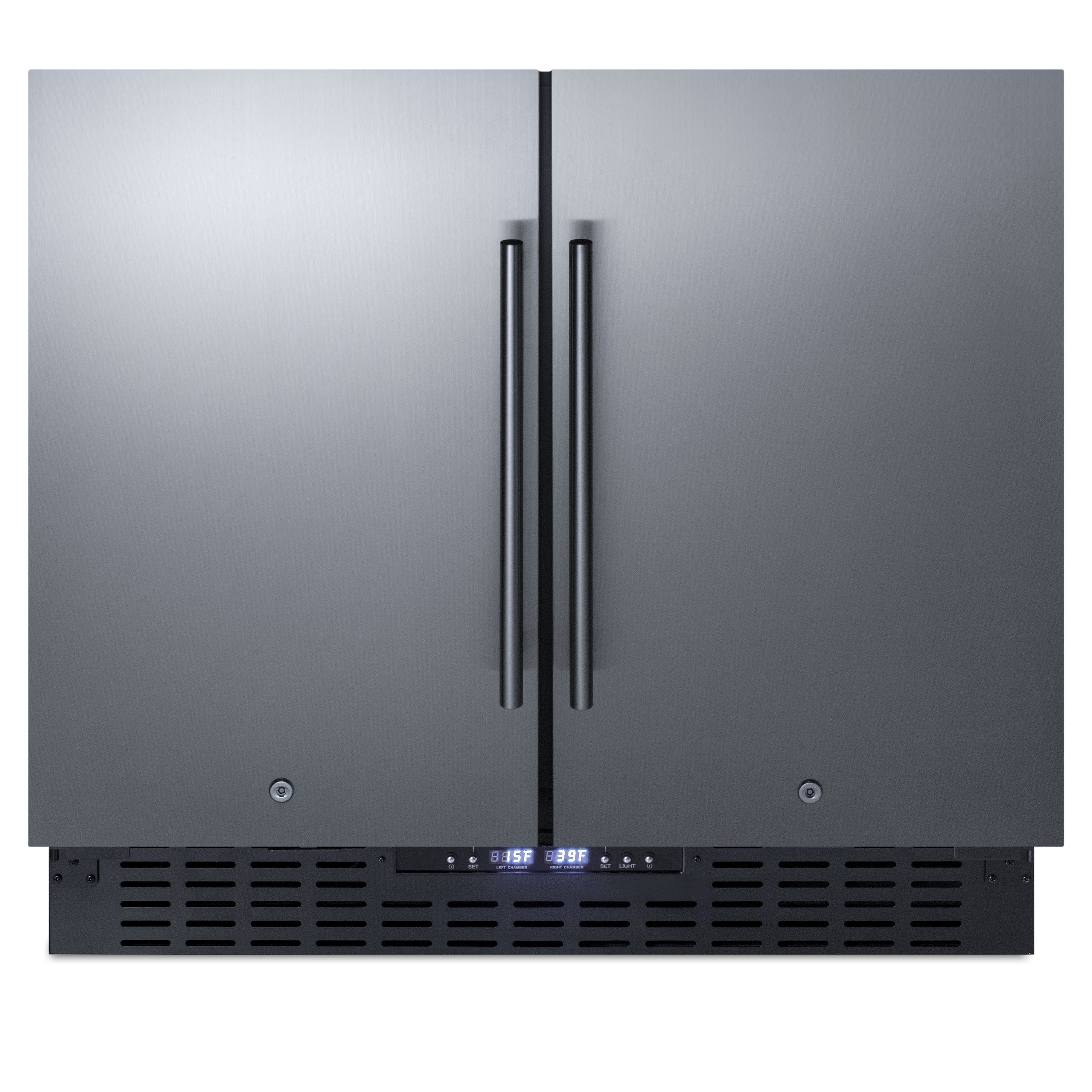 Refrigerador empotrado de 5.8 pies cúbicos con congelador (puertas de acero inoxidable y gabinete negro) BRF36FD