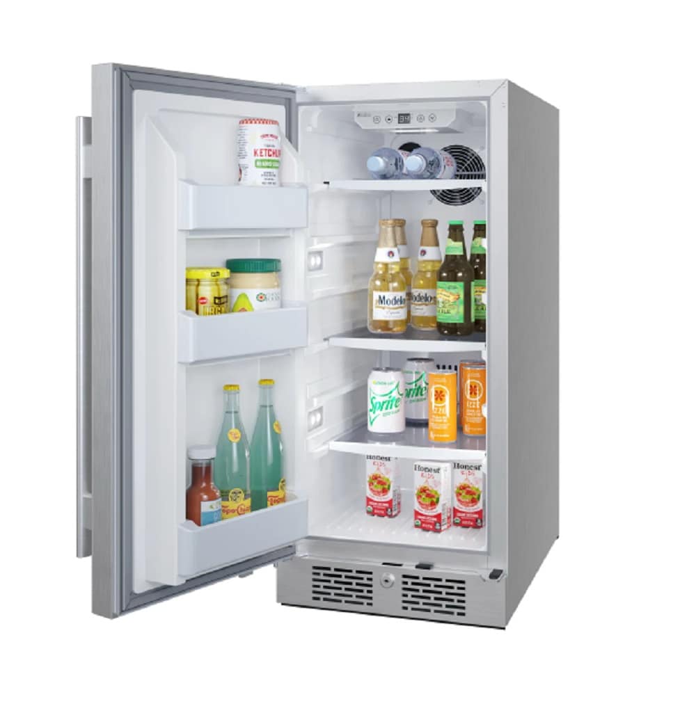Refrigerador pequeño de 3.35 pies cúbicos de Acero Inoxidable Avallon (AFR152SSODLH)