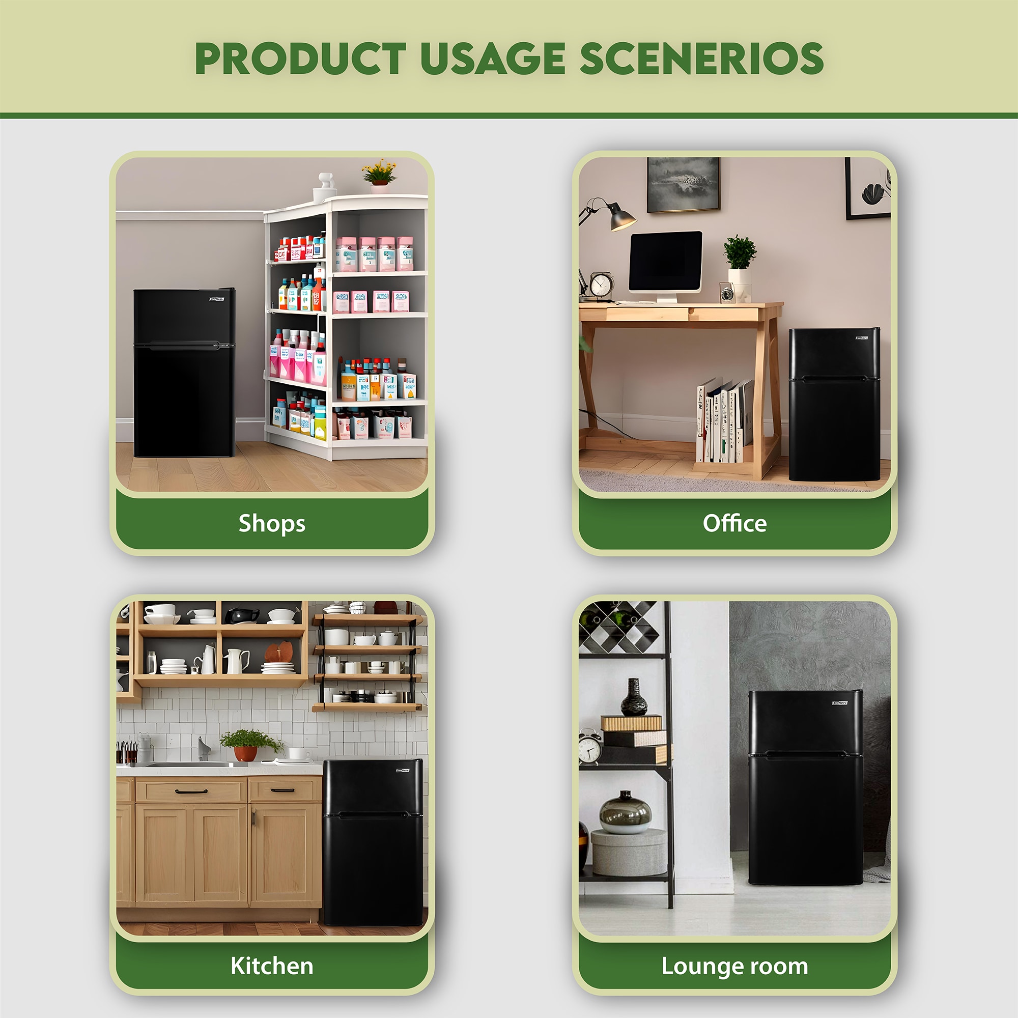 Refrigerador Mini con Congelador de 3.2 pies cúbicos (negro) con certificación ENERGY STAR - Modelo CRF 320 B de Equator Advanced Appliances