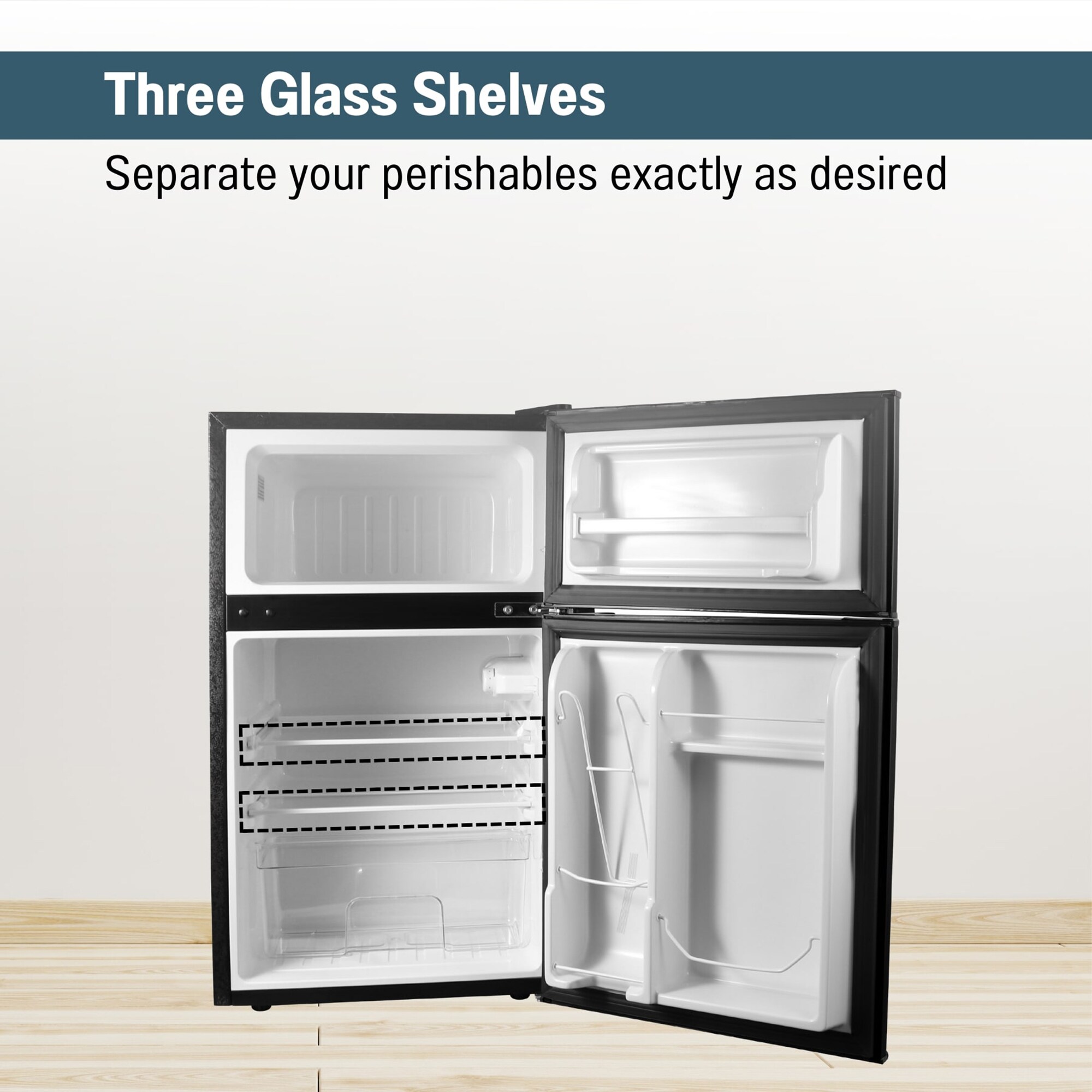 Refrigerador Mini con Congelador de 3.2 pies cúbicos (negro) con certificación ENERGY STAR - Modelo CRF 320 B de Equator Advanced Appliances