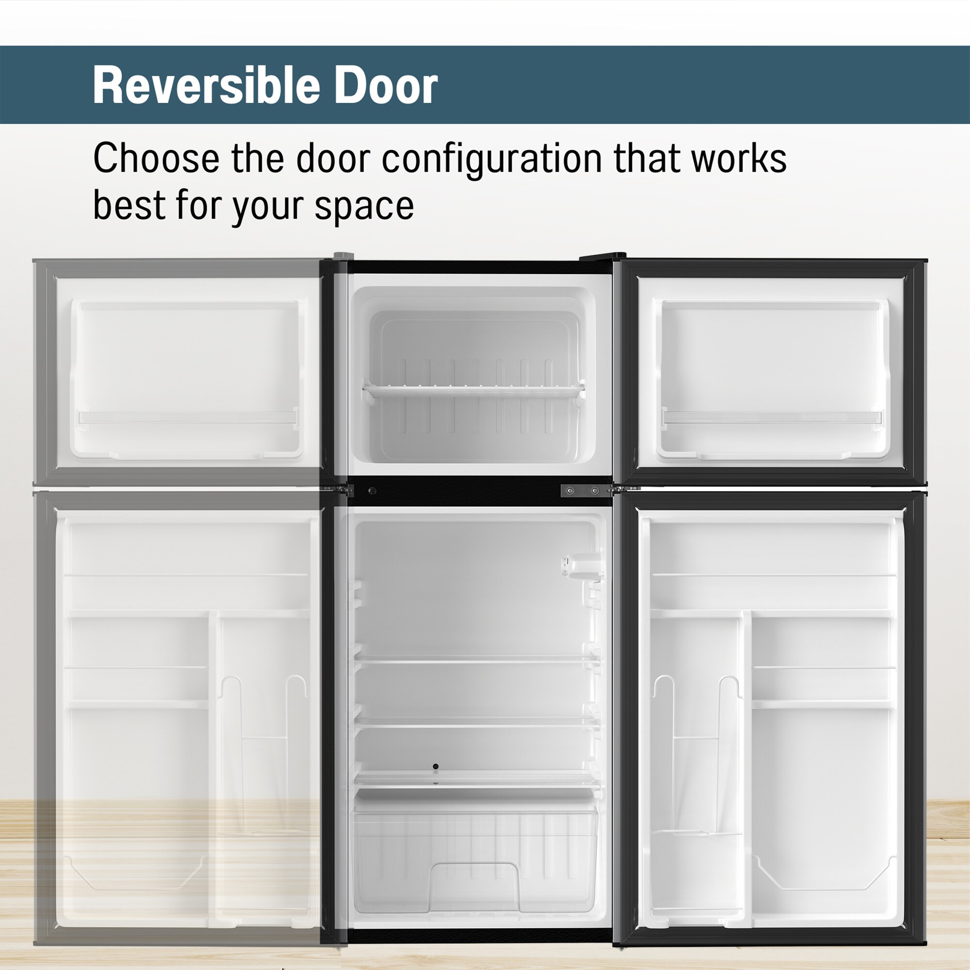 Refrigerador Mini ConServ de 4.5 pies cúbicos con congelador (Acero Inoxidable) CRMF 4502 ACERO.