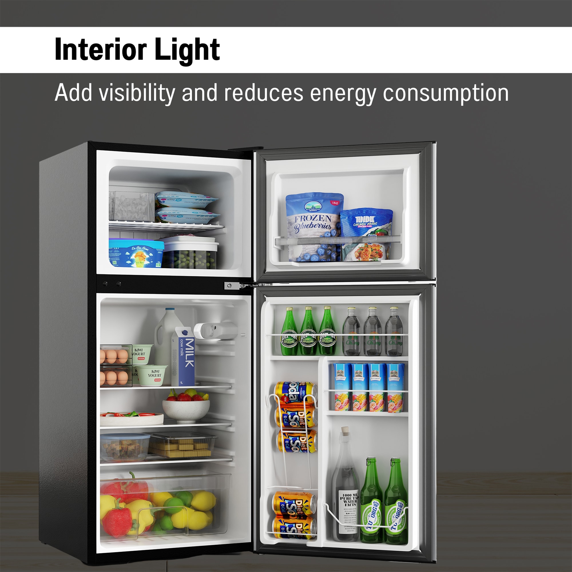 Refrigerador Mini ConServ de 4.5 pies cúbicos con congelador (Acero Inoxidable) CRMF 4502 ACERO.
