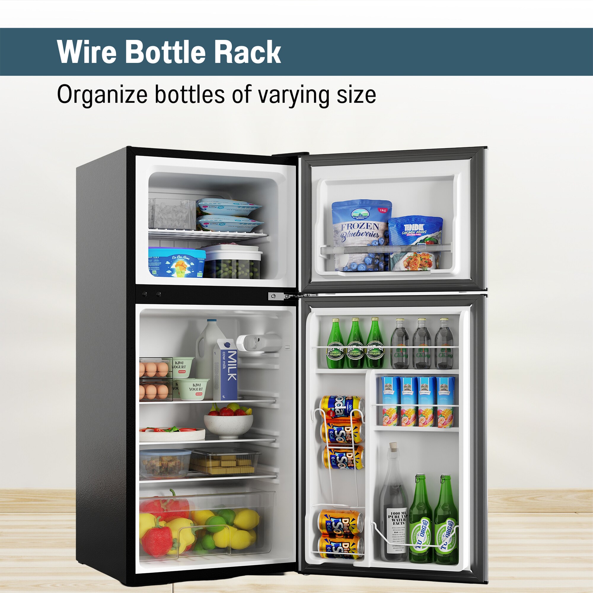 Refrigerador Mini ConServ de 4.5 pies cúbicos con congelador (Acero Inoxidable) CRMF 4502 ACERO.