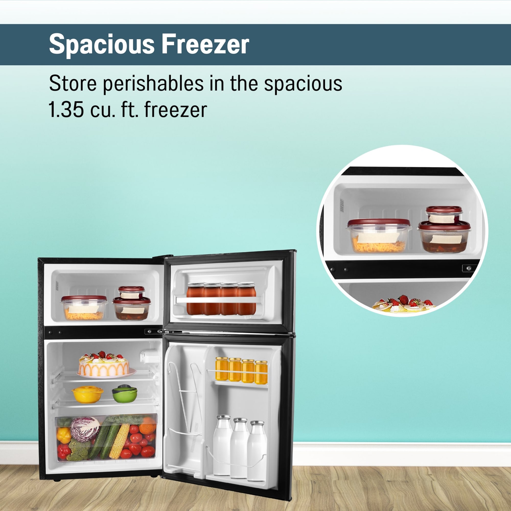 Mini refrigerador con congelador de 3.2 pies cúbicos de acero inoxidable ENERGY STAR CRF 320 S de Equator Advanced Appliances