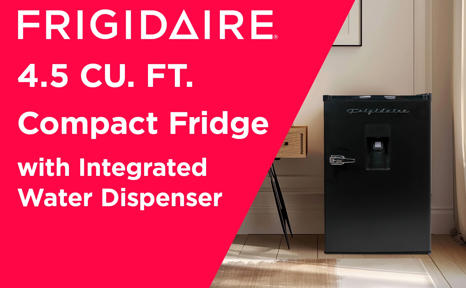 Refrigerador compacto Frigidaire de 4.5 pies cúbicos (Negro) EFR494-NEGRO