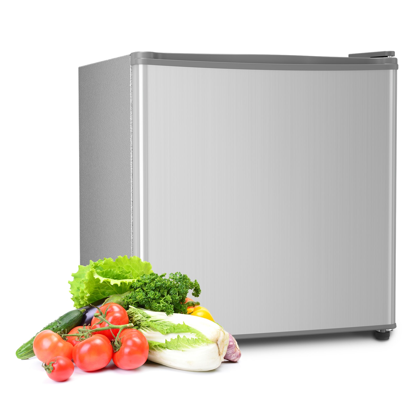 Refrigerador mini de 1.4 pies cúbicos con congelador (gris) listo para el garaje LSF6840-PLATA