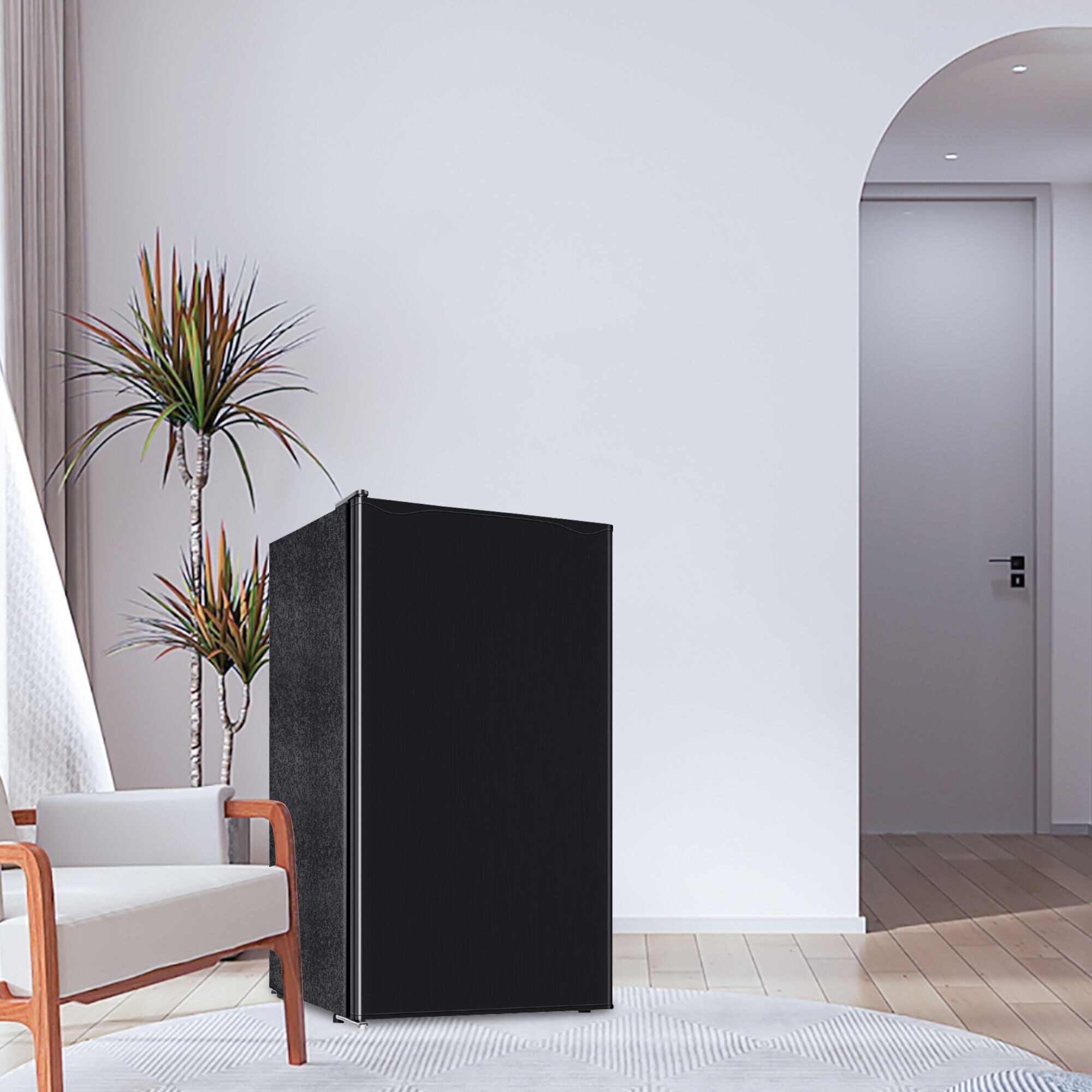 Refrigerador Pequeño con Congelador de 3.2 Pies Cúbicos de Jeremy Cass (Negro) ENERGY STAR