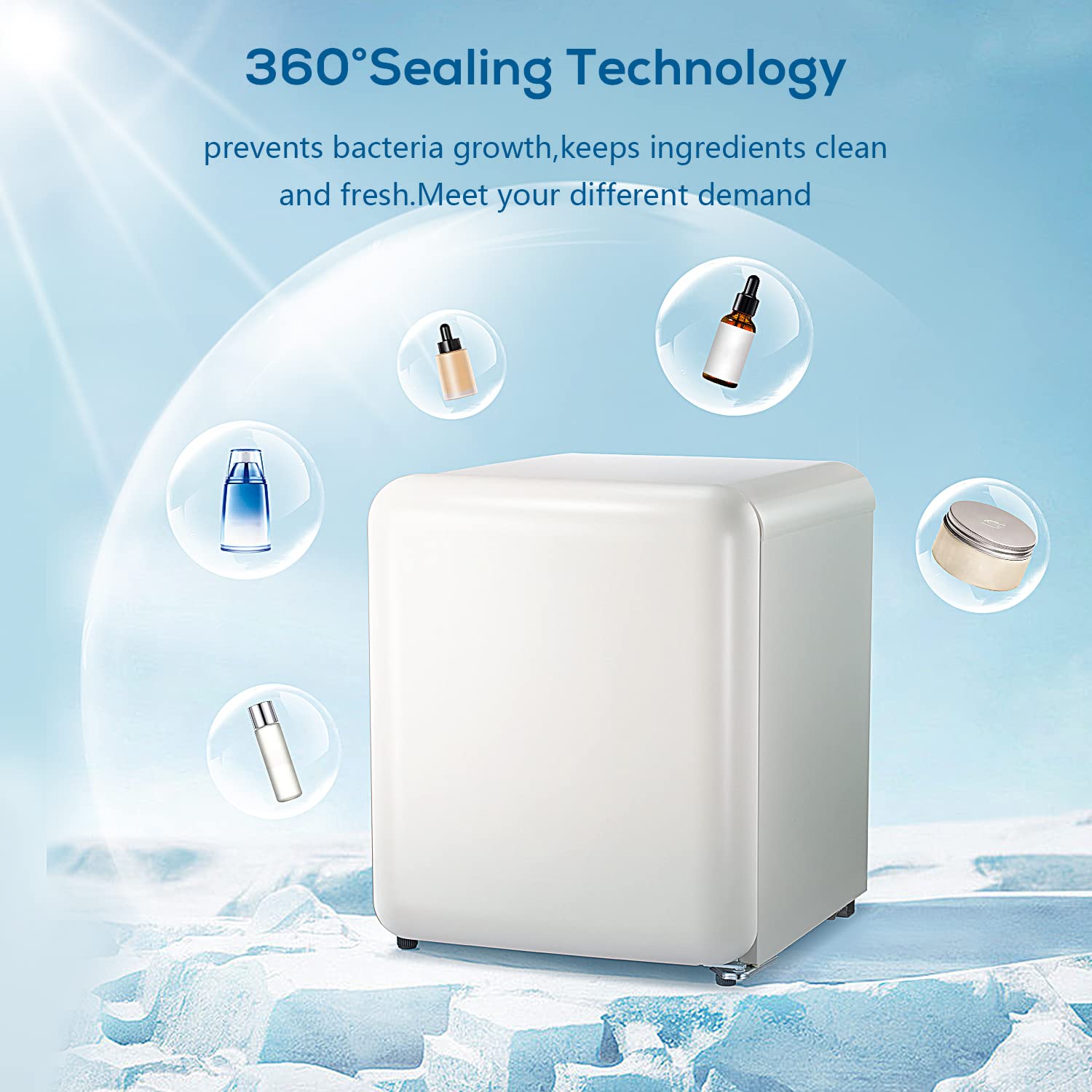 Refrigerador Mini COWSAR de 1.7 pies cúbicos con congelador (Blanco) F6848-BLANCO