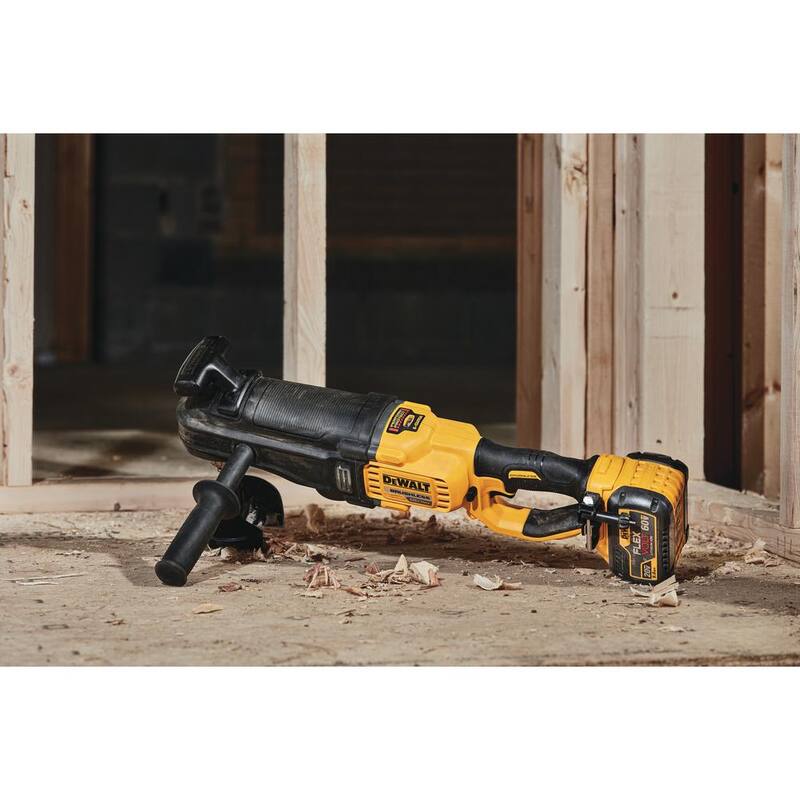 DEWALT FLEXVOLT 60V MAX Taladro inalámbrico en línea de 1/2 pulgadas para montantes y viguetas con E-Clutch y (1) batería FLEXVOLT 9.0Ah - DCD470X1.