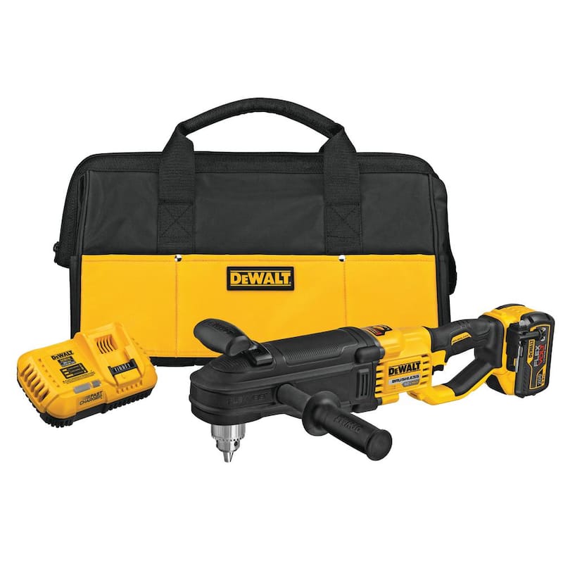 DEWALT FLEXVOLT 60V MAX Taladro inalámbrico en línea de 1/2 pulgadas para montantes y viguetas con E-Clutch y (1) batería FLEXVOLT 9.0Ah - DCD470X1.