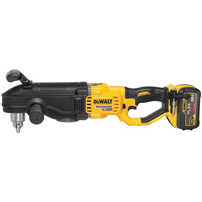 DEWALT FLEXVOLT 60V MAX Taladro inalámbrico en línea de 1/2 pulgadas para montantes y viguetas con E-Clutch y (1) batería FLEXVOLT 9.0Ah - DCD470X1.