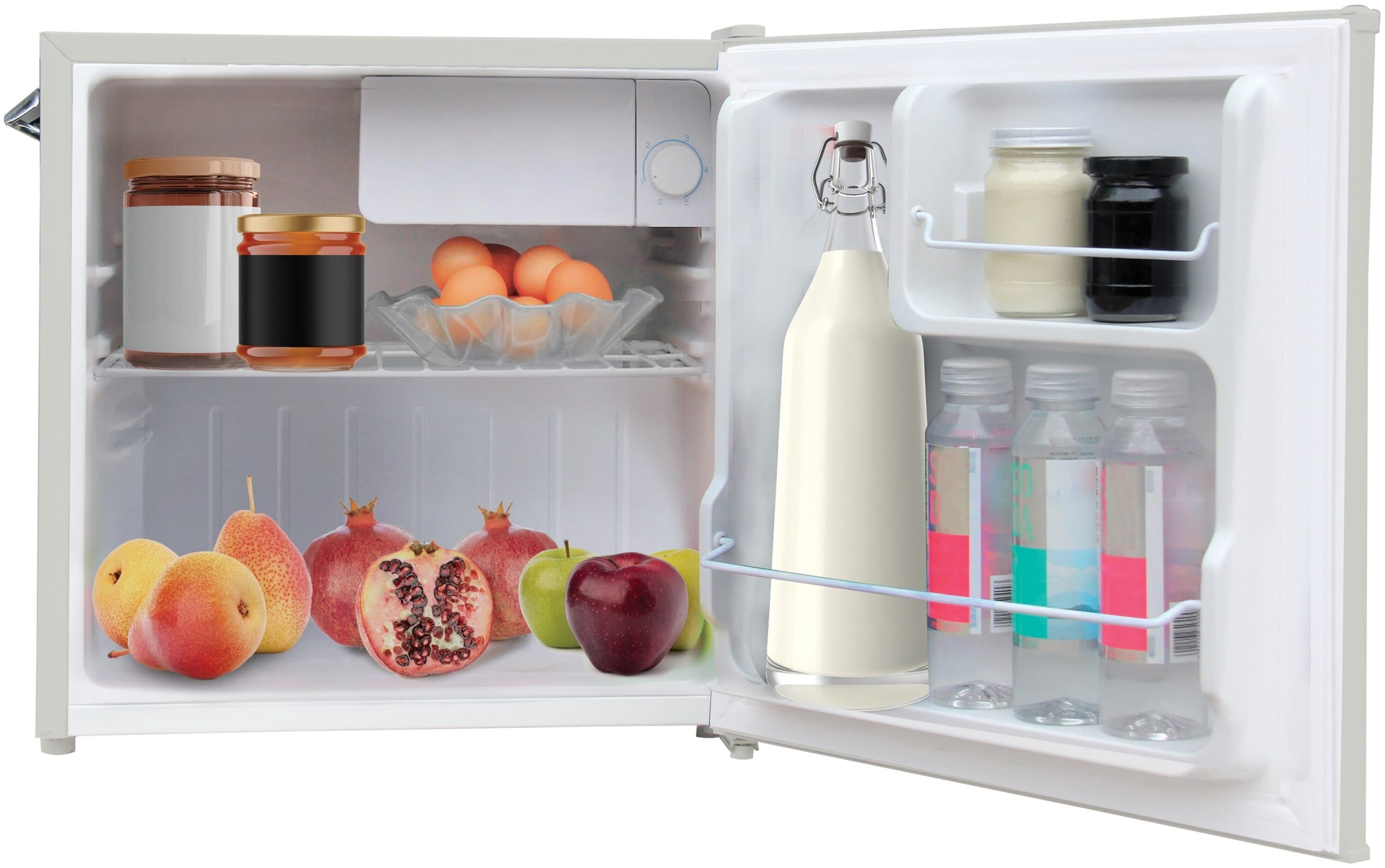 Refrigerador pequeño con congelador de 1.6 pies cúbicos de Hamilton Beach (Crema)