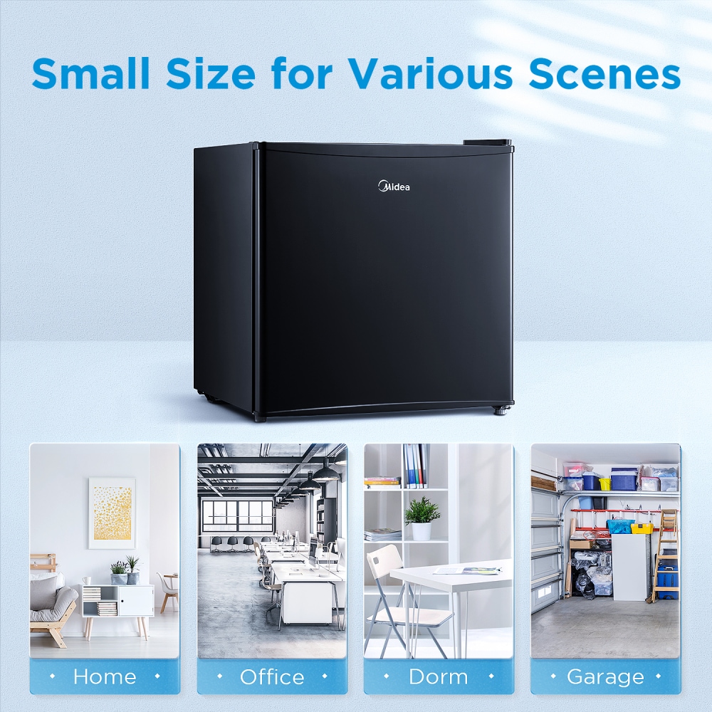 Refrigerador Mini Midea de 1.6 pies cúbicos con congelador (Negro) ENERGY STAR WHS-65LB1