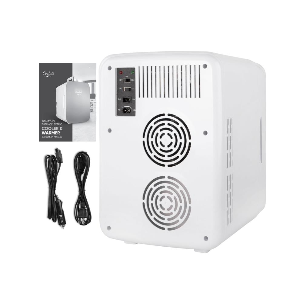 Refrigerador Mini Cooluli Infinity de 0.35 pies cúbicos (Negro) listo para el garaje