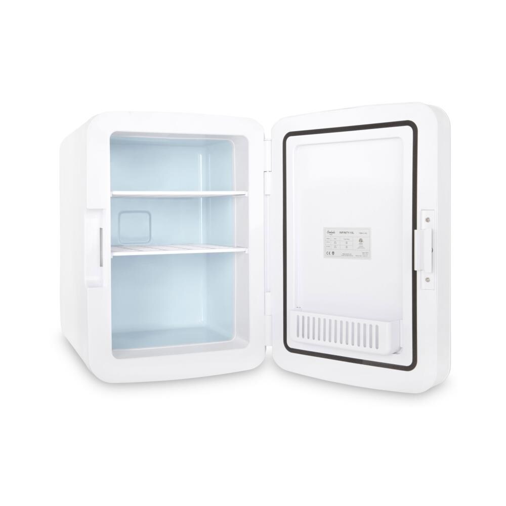 Refrigerador Mini Cooluli Infinity de 0.35 pies cúbicos (Negro) listo para el garaje