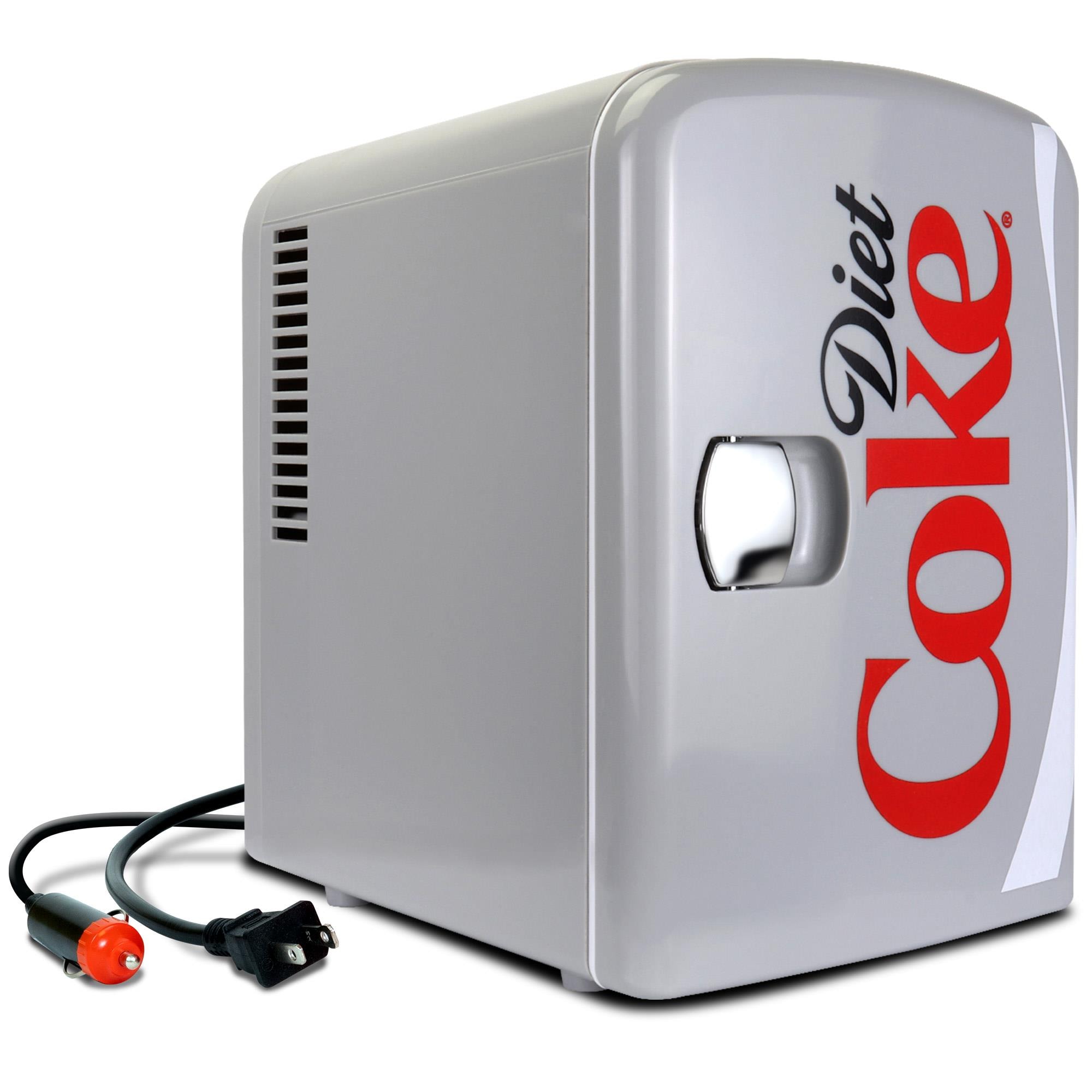 Coca-Cola Diet Coke 6 Lata Enfriador/Calentador Portátil de 4 Litros 0.14 Pies Cúbicos ( Gris, Rojo ) DC04