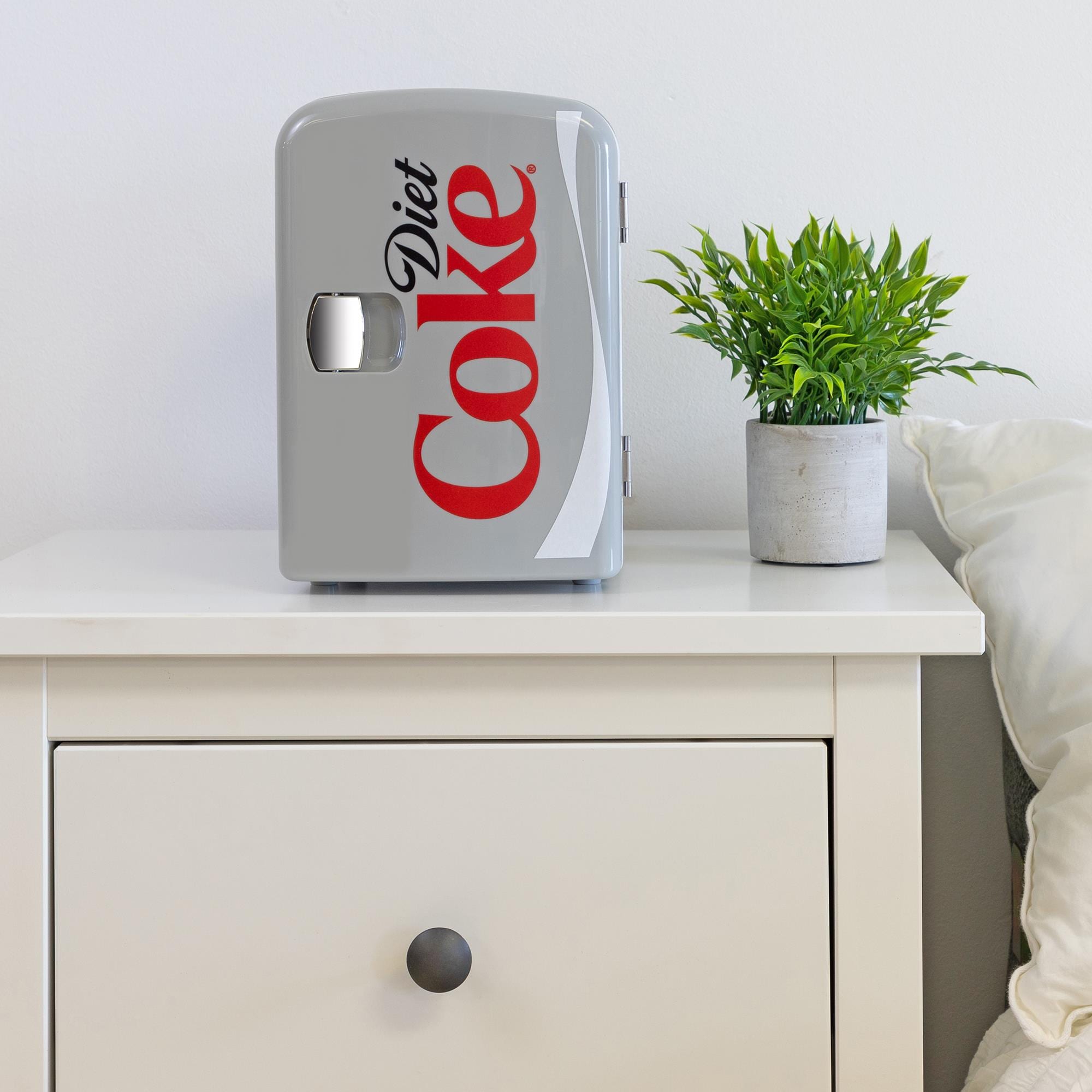 Coca-Cola Diet Coke 6 Lata Enfriador/Calentador Portátil de 4 Litros 0.14 Pies Cúbicos ( Gris, Rojo ) DC04