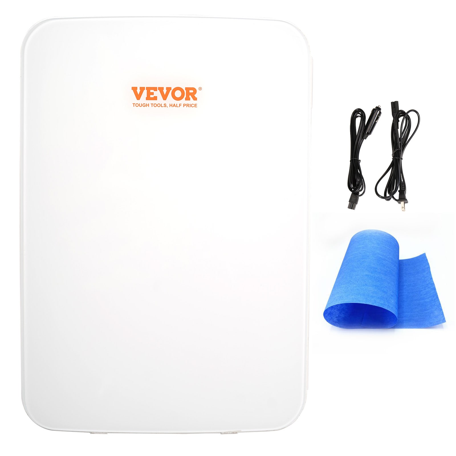Refrigerador Pequeño de 10 litros y 12V con Congelador para Garaje (Recubrimiento de Aluminio Blanco)