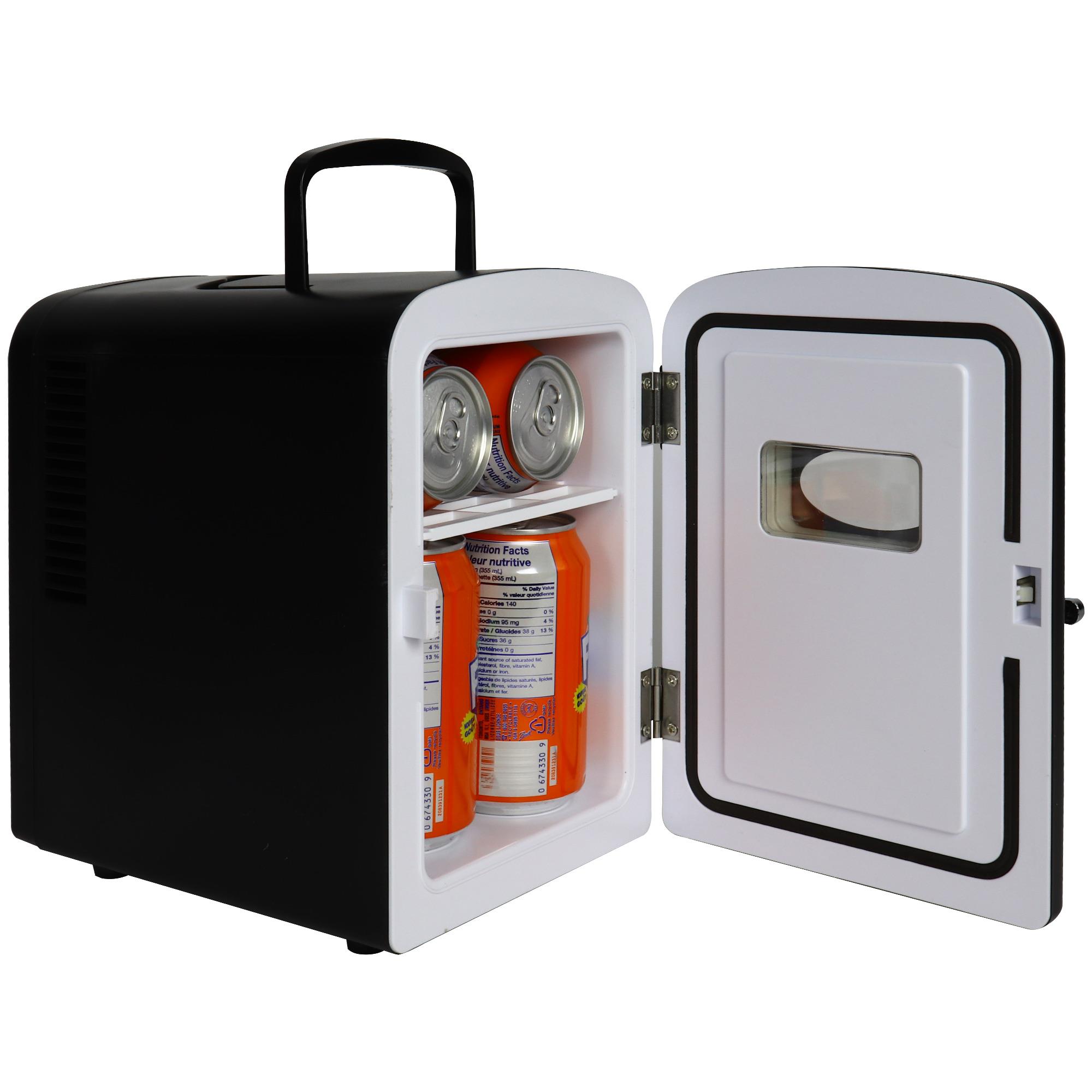 Enfriador personal portátil retro Koolatron de 4 litros para 6 latas (negro)