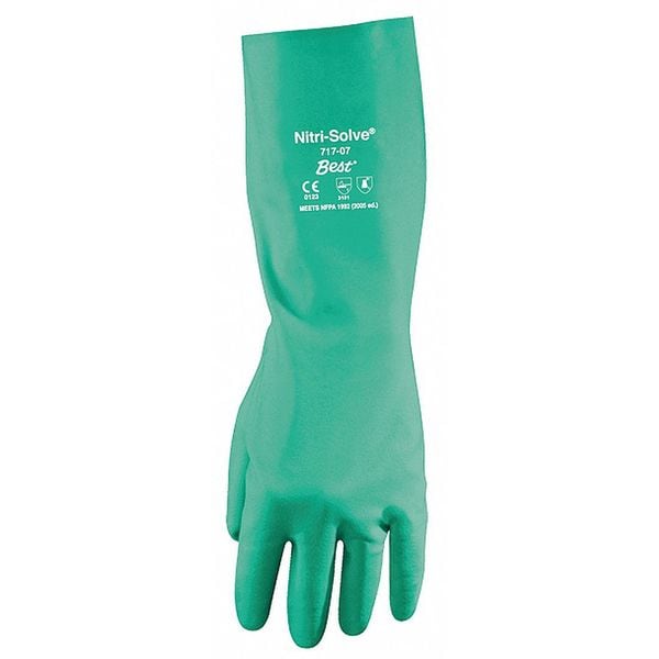 Guantes resistentes a químicos Showa de 13", Nitrilo, S, 1 par - 717-07-V