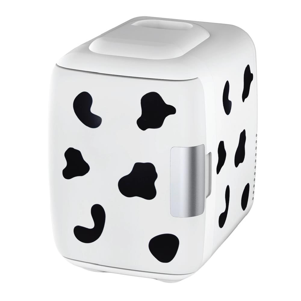 Refrigerador Mini Cooluli Clásico de 0.14 pies cúbicos (Estampado de Vaca)