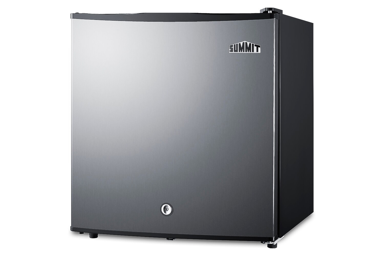 Electrodoméstico Summit de 1.6 pies cúbicos (Puerta de acero inoxidable y gabinete negro) MB42SS