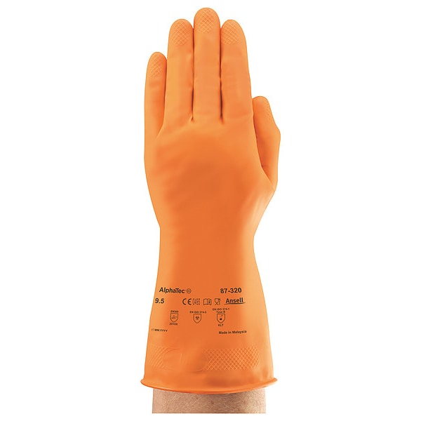 Guantes Resistentes a Químicos de 12" Ansell, Látex de Caucho Natural, 9-1/2, 1 par - 87-320