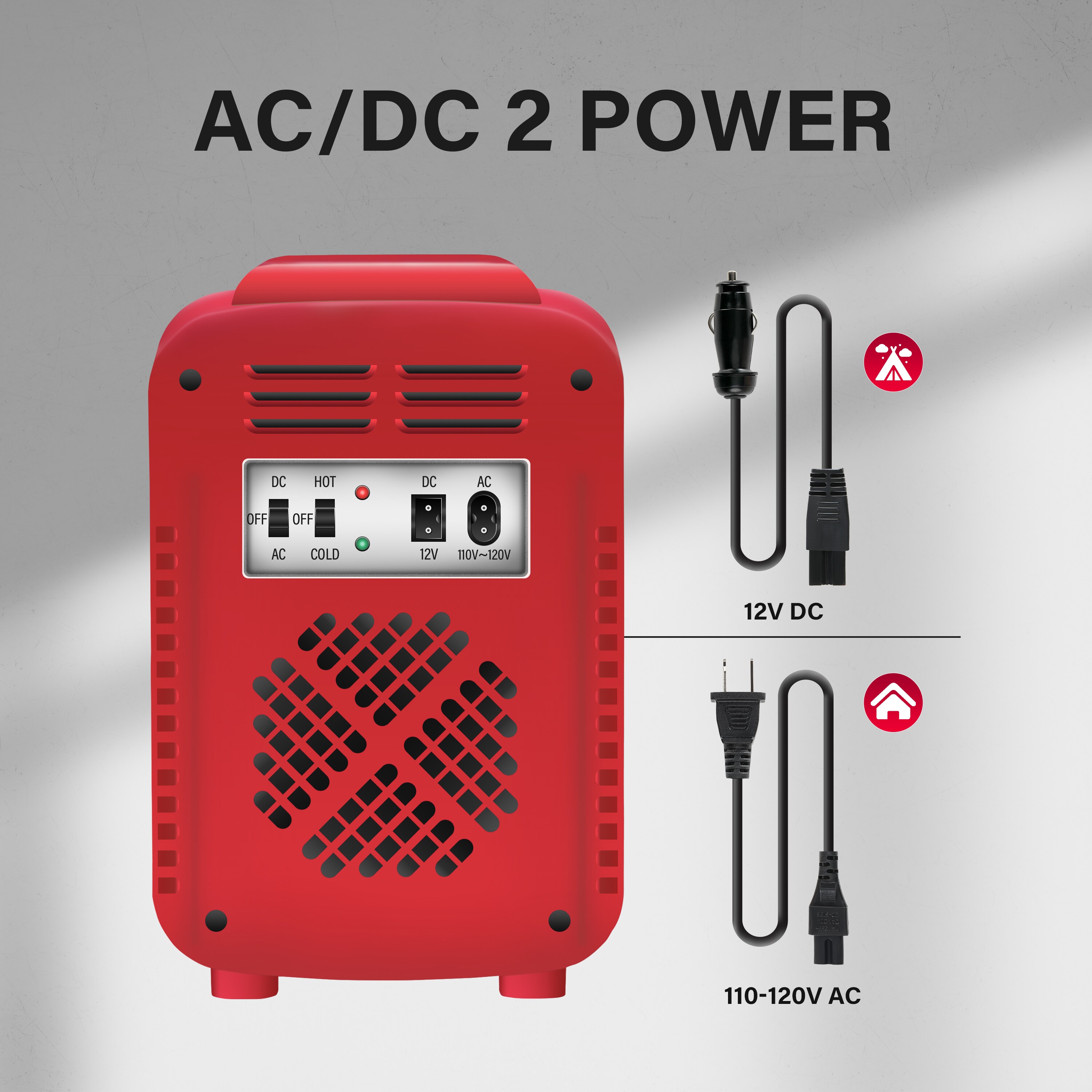 Refrigerador Mini de 0.14 pies cúbicos (Rojo) Mondawe - HYCC-24698US-PIMD