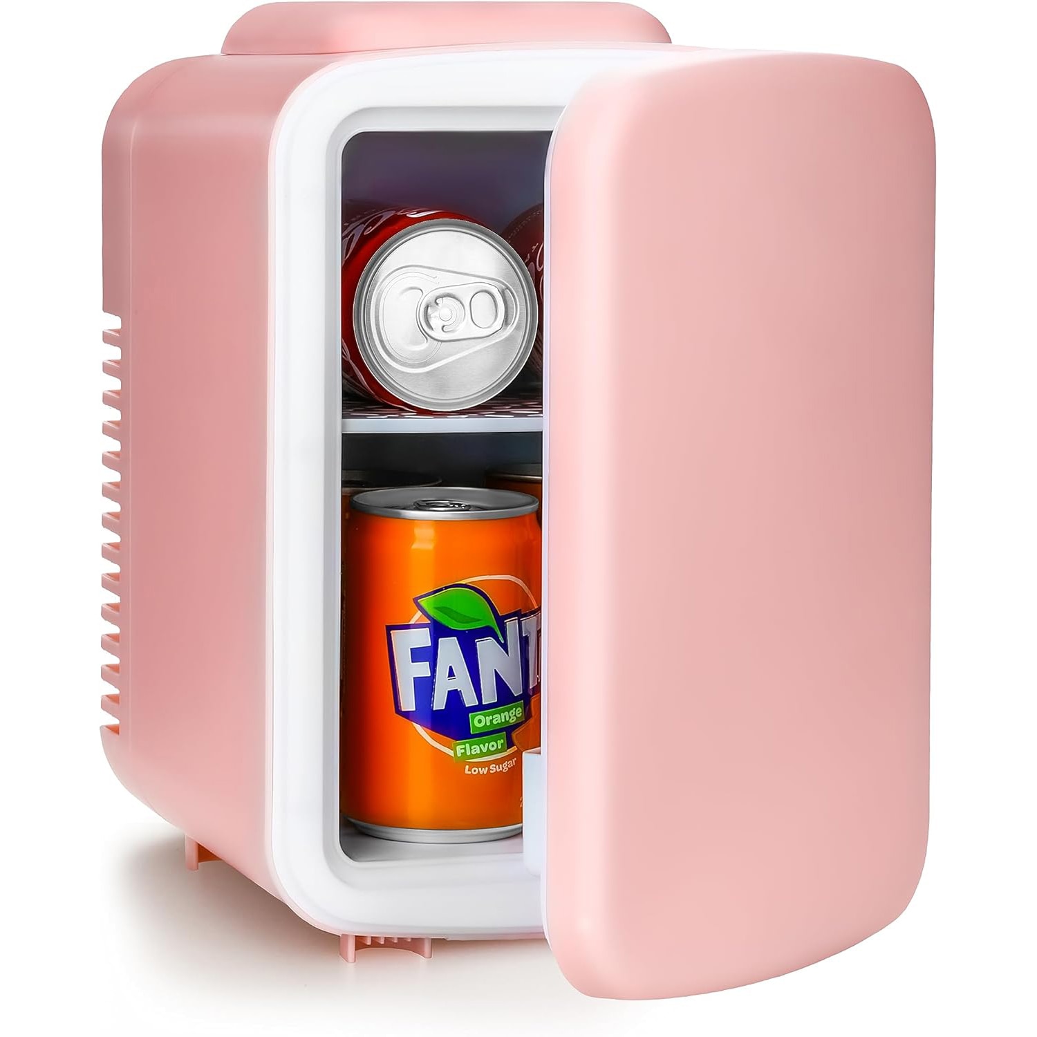 Refrigerador Mini Mondawe de 0.14 pies cúbicos (Rosa) - HYCC-24698US-WHMD