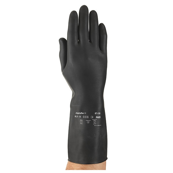 Guantes resistentes a químicos Ansell de 13", látex de caucho natural, 8-1/2, 1 par - 87-118