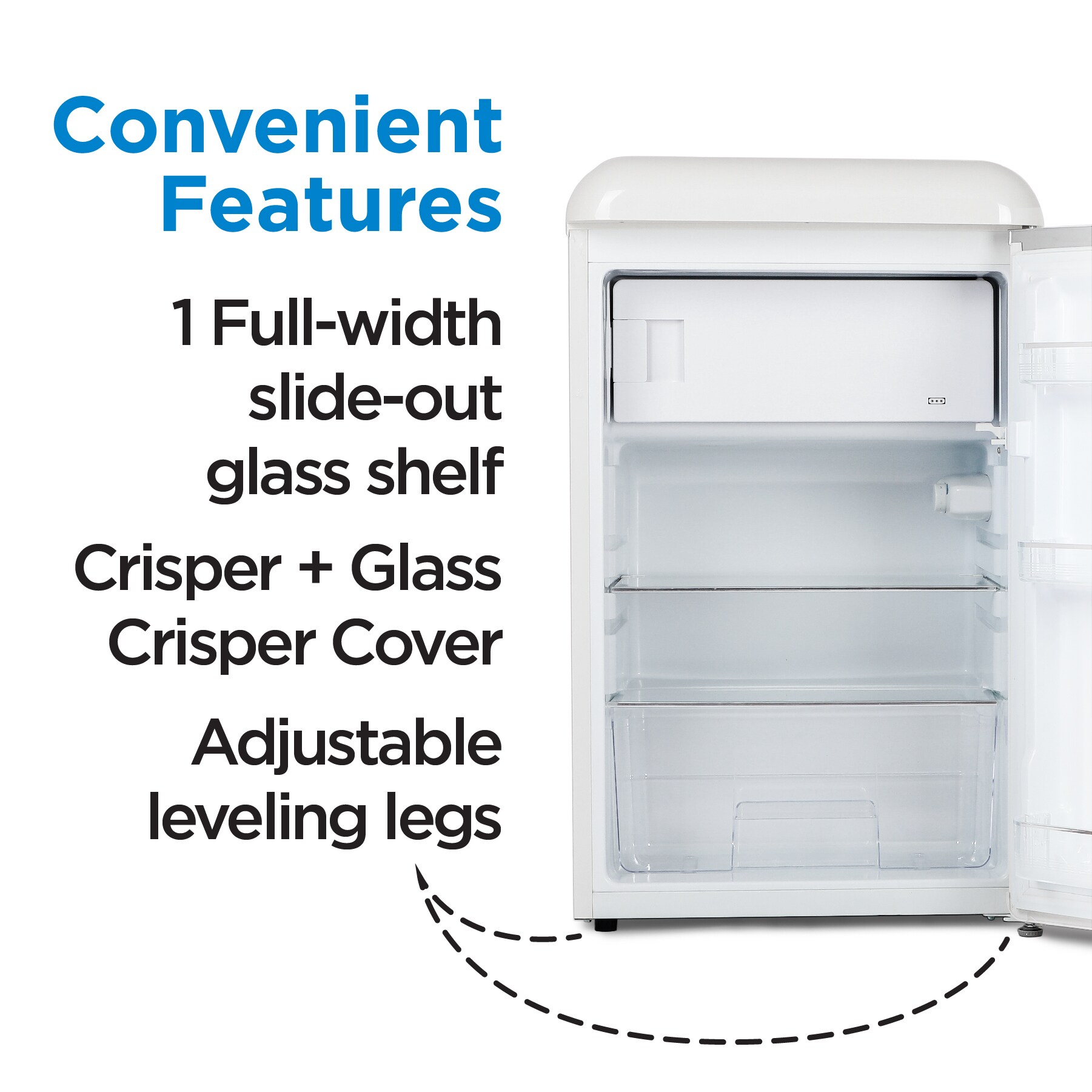 Refrigerador mini de 4.0 pies cúbicos con congelador (Blanco) - Comercial Cool