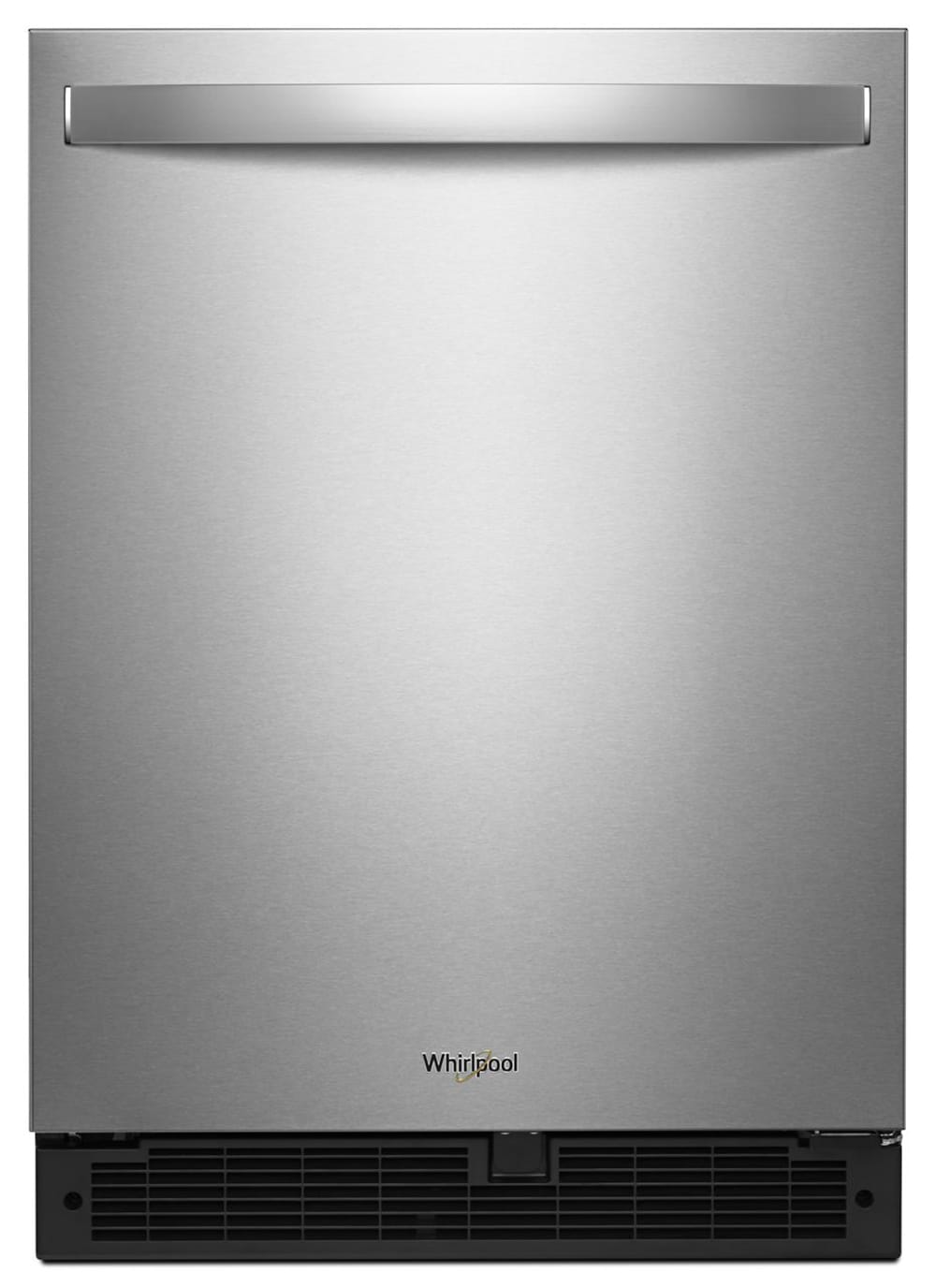 Refrigerador empotrado de acero inoxidable Whirlpool de 5.1000 pies cúbicos ENERGY STAR.