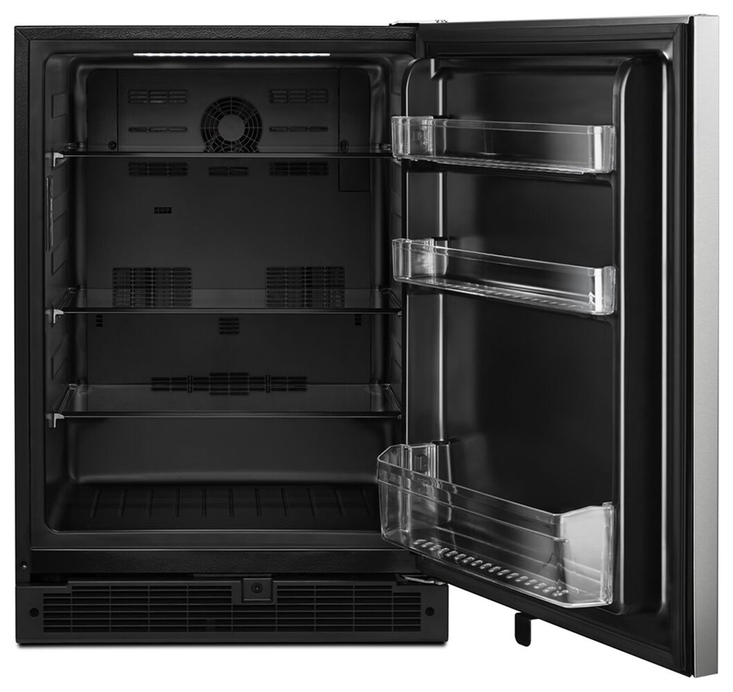 Refrigerador empotrado de acero inoxidable Whirlpool de 5.1000 pies cúbicos ENERGY STAR.