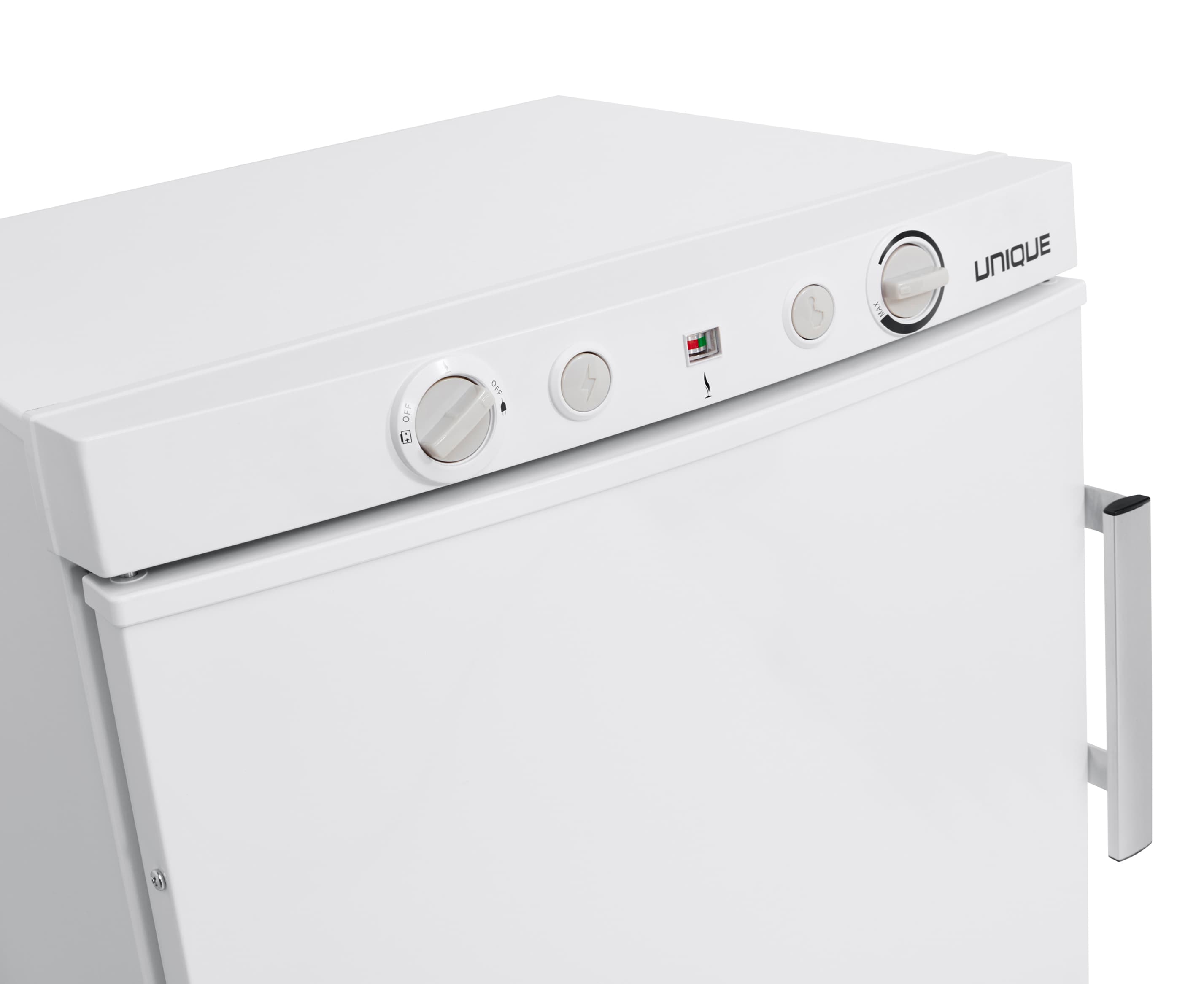 Refrigerador Mini con Congelador de 3.4 pies cúbicos ÚNICO sin Conexión a la Red (Blanco) UGP-3 SM W