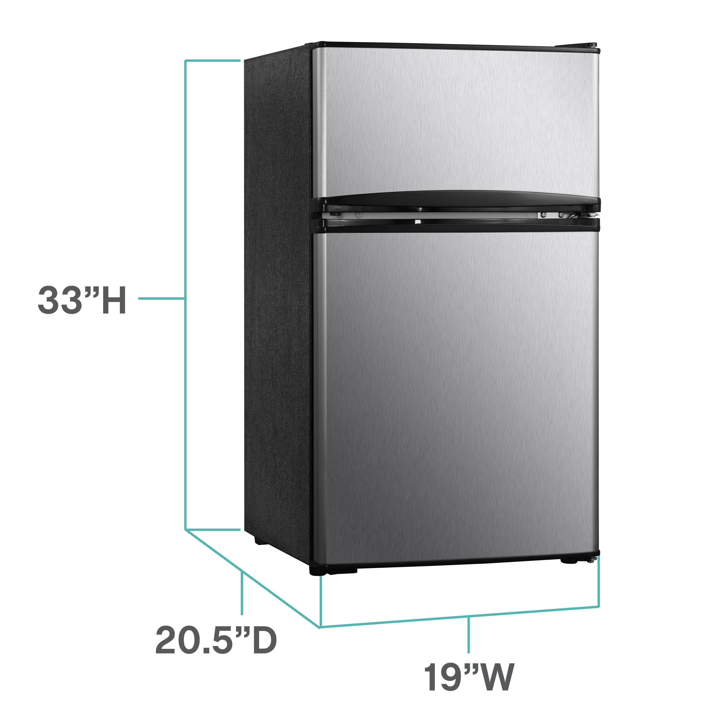 Refrigerador Mini de 4.1 pies cúbicos con congelador (Acero inoxidable) ENERGY STAR de West Bend