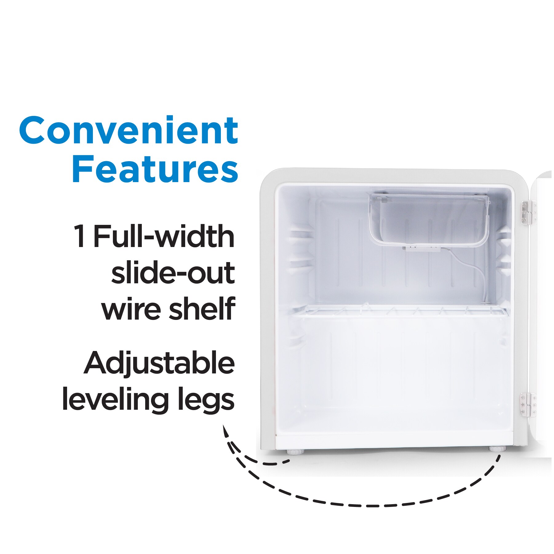 Refrigerador Pequeño Commercial Cool de 1.6 pies cúbicos con congelador (Blanco)