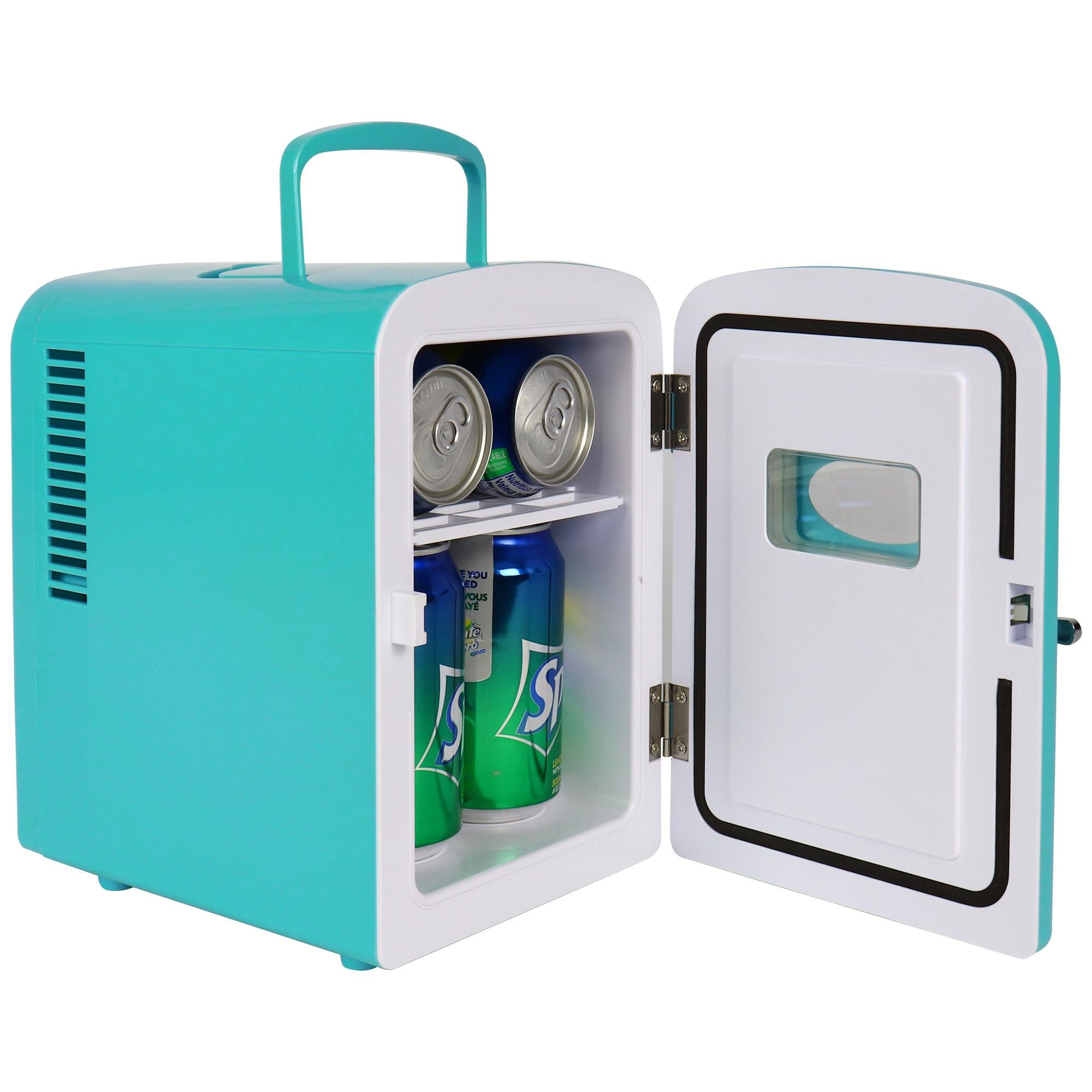 Refrigerador portátil retro de 4 litros para 6 latas personales 0.14 pies cúbicos (verde) KRT04-G