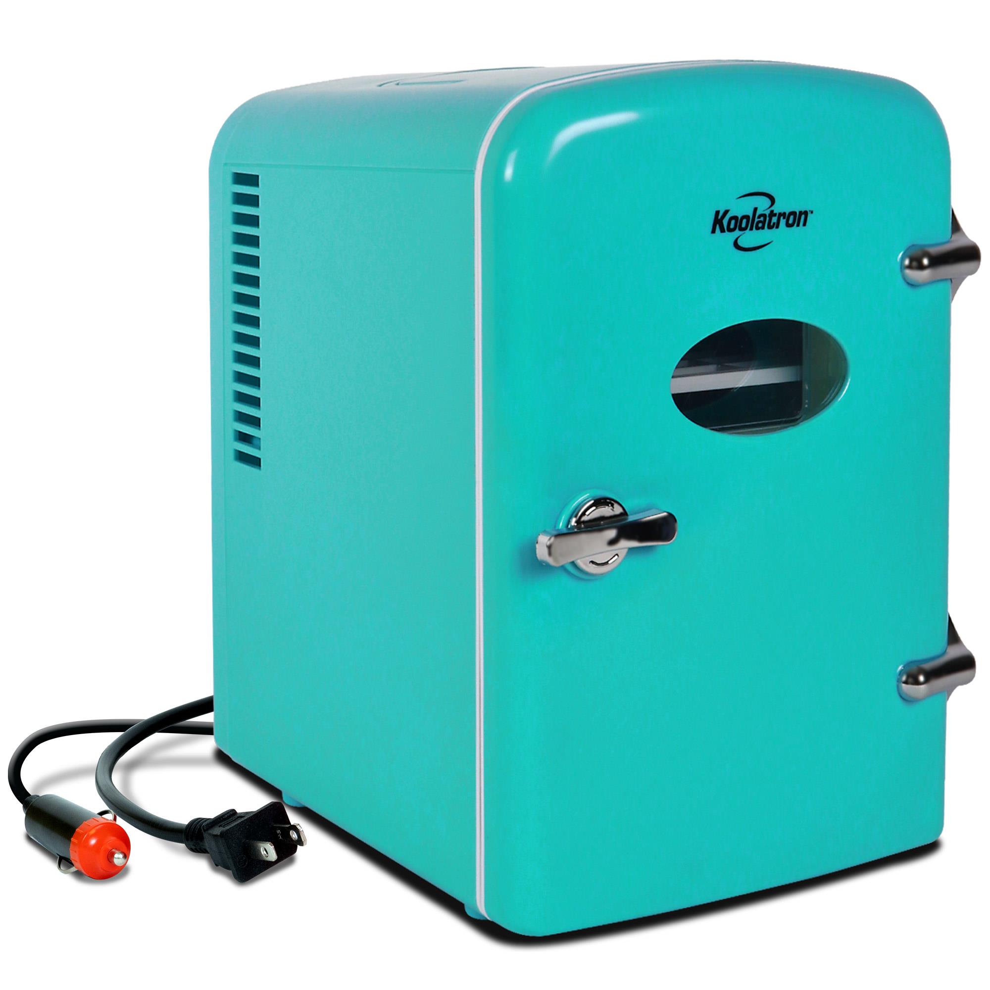 Refrigerador portátil retro de 4 litros para 6 latas personales 0.14 pies cúbicos (verde) KRT04-G