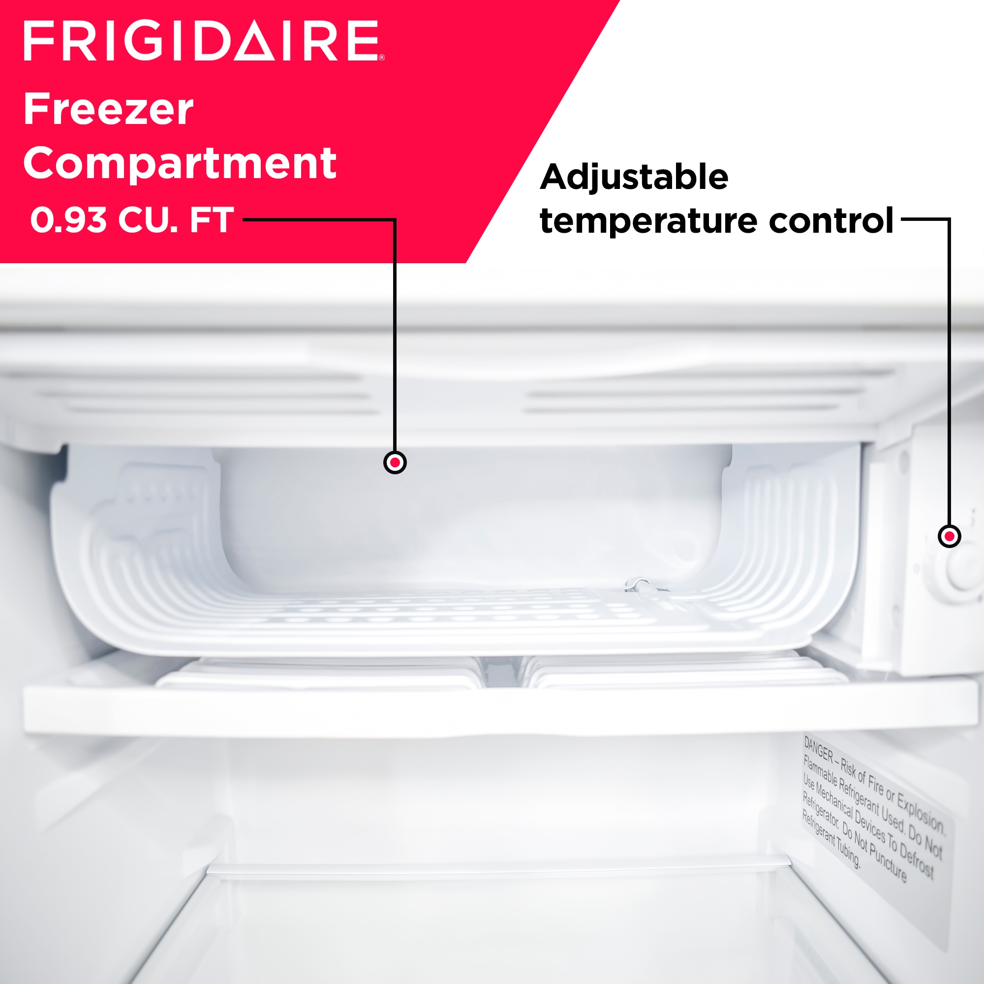 Refrigerador Compacto Frigidaire de 3.2 pies cúbicos con Congelador (Blanco) EFR331-BLANCO