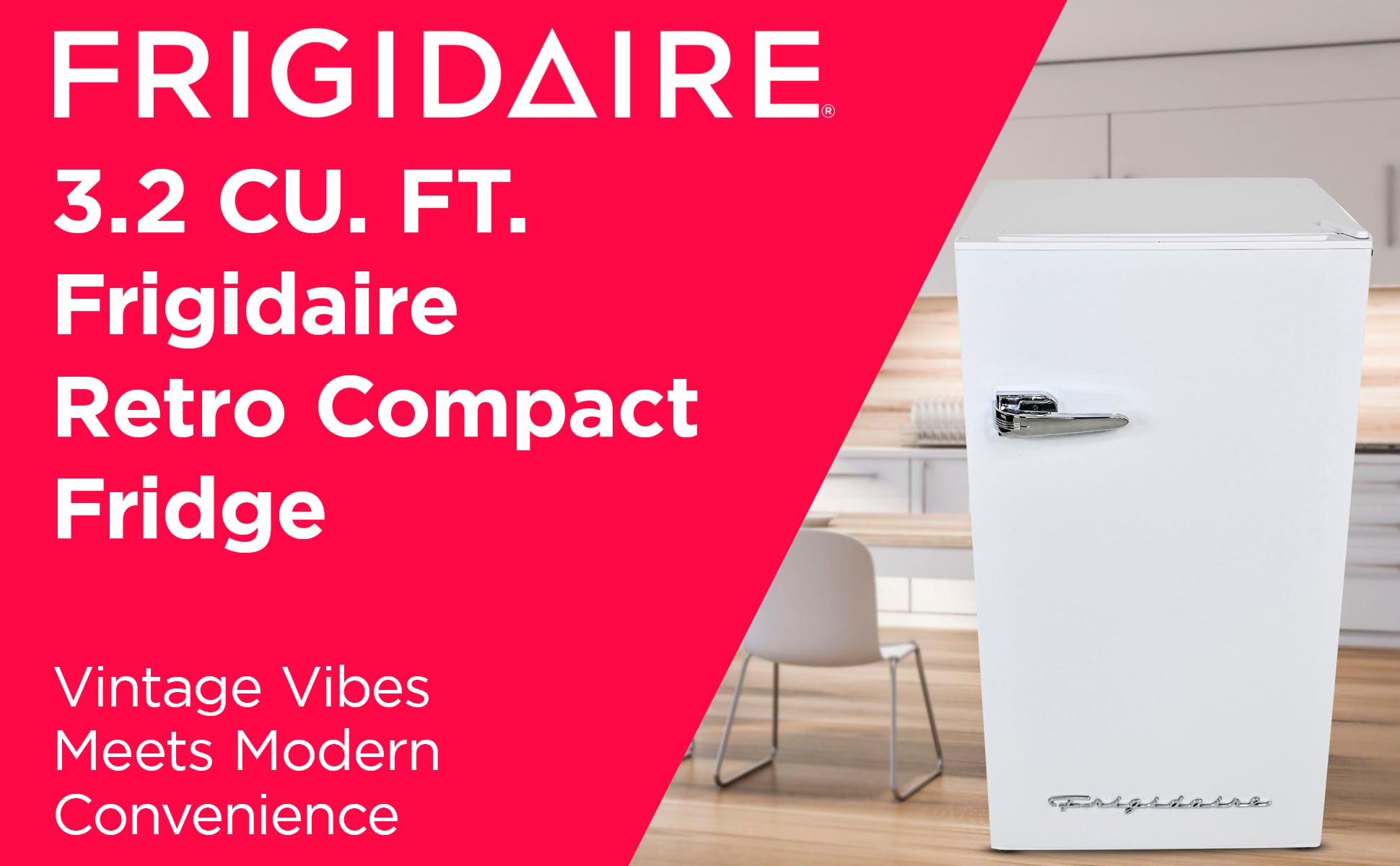 Refrigerador Compacto Frigidaire de 3.2 pies cúbicos con Congelador (Blanco) EFR331-BLANCO
